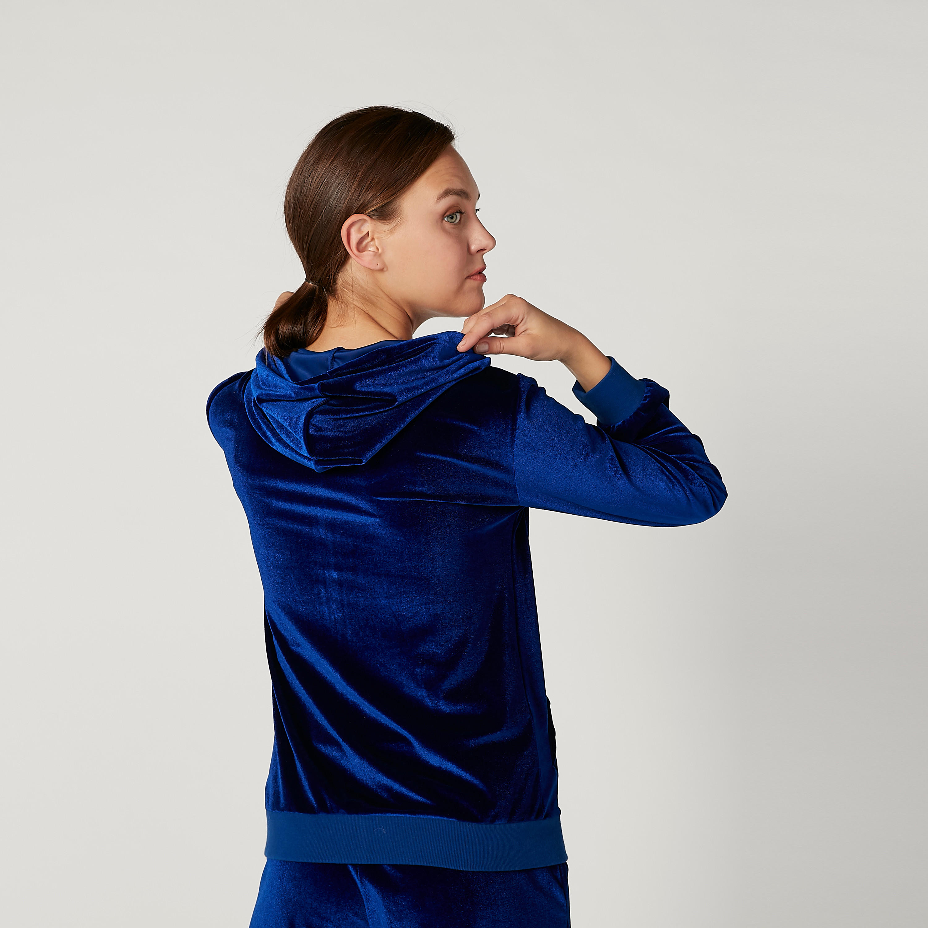 Textured Bomber Jacket with Long Sleeves and Hood-women-winterwear-coatsandjackets-jackets-image-4