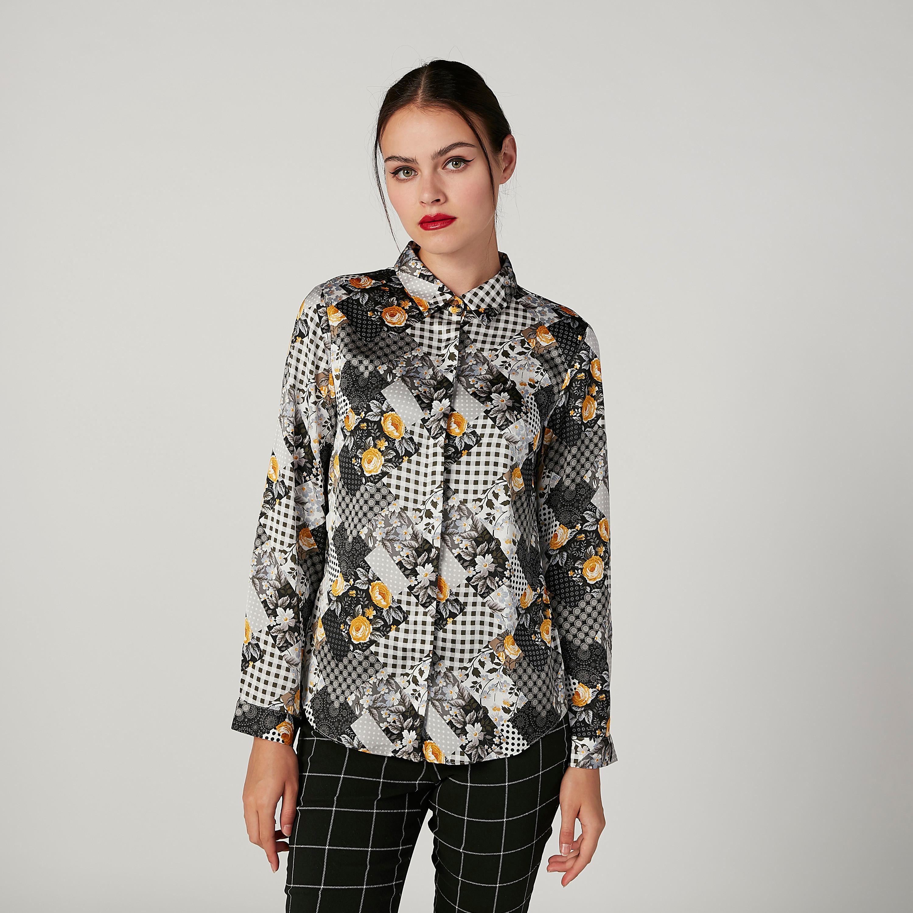 قميص بياقة عادية وأكمام طويلة وطبعات-women-clothing-shirtsandblouses-shirts-image-4