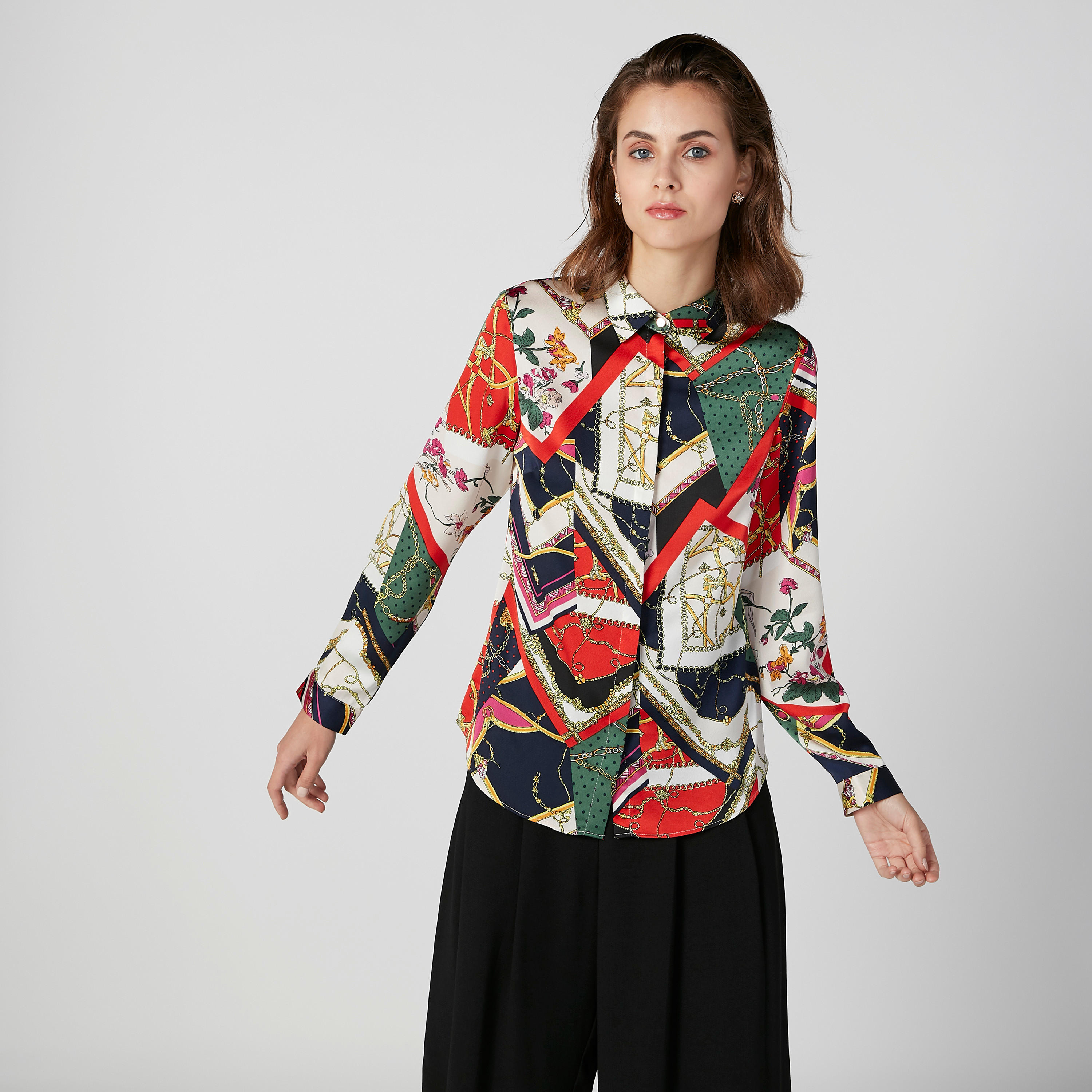 قميص بأكمام طويلة وأزرار مخفيّة وطبعات-women-clothing-shirtsandblouses-shirts-image-5