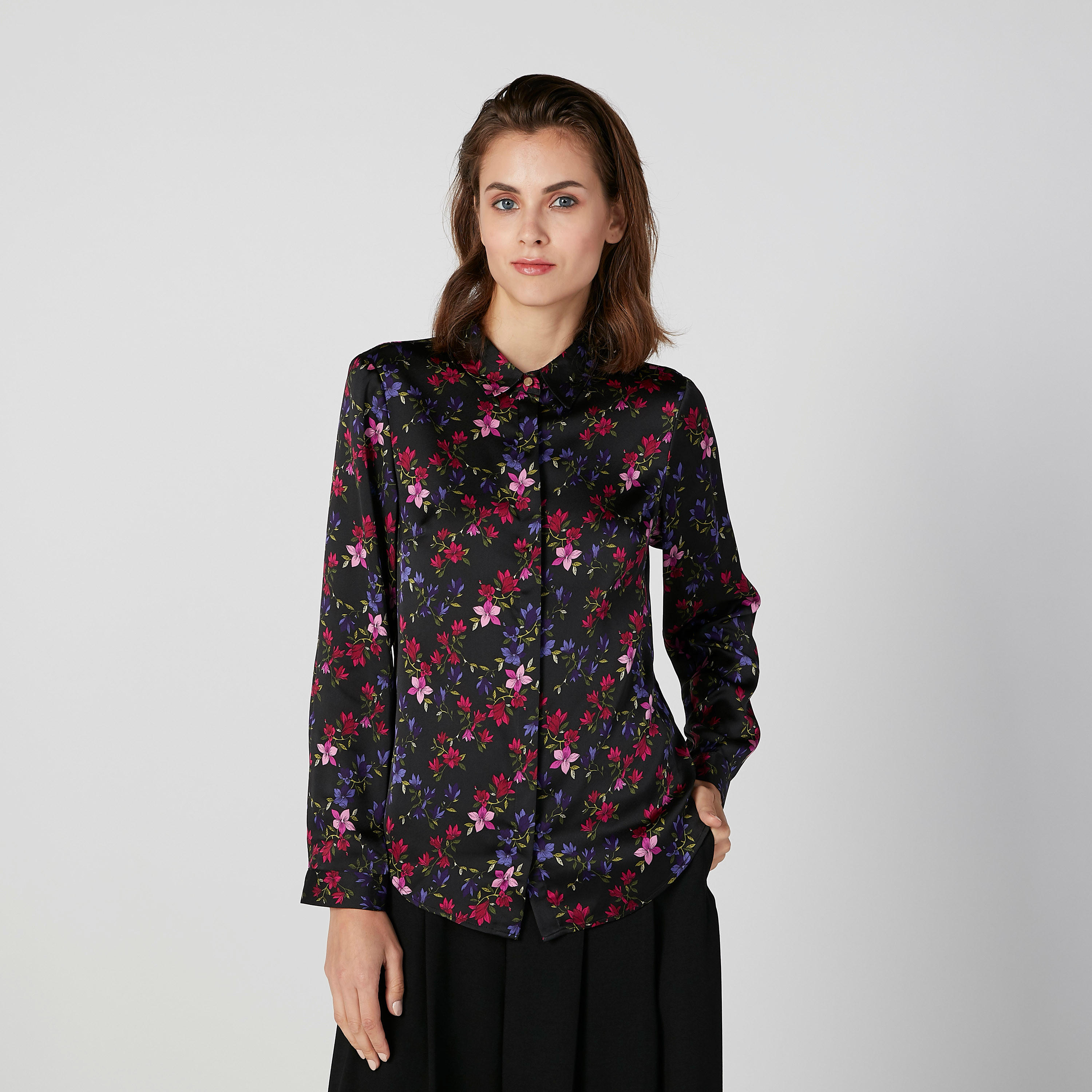 Printed Shirt with Long Sleeves and Concealed Placket-women-clothing-shirtsandblouses-shirts-image-1