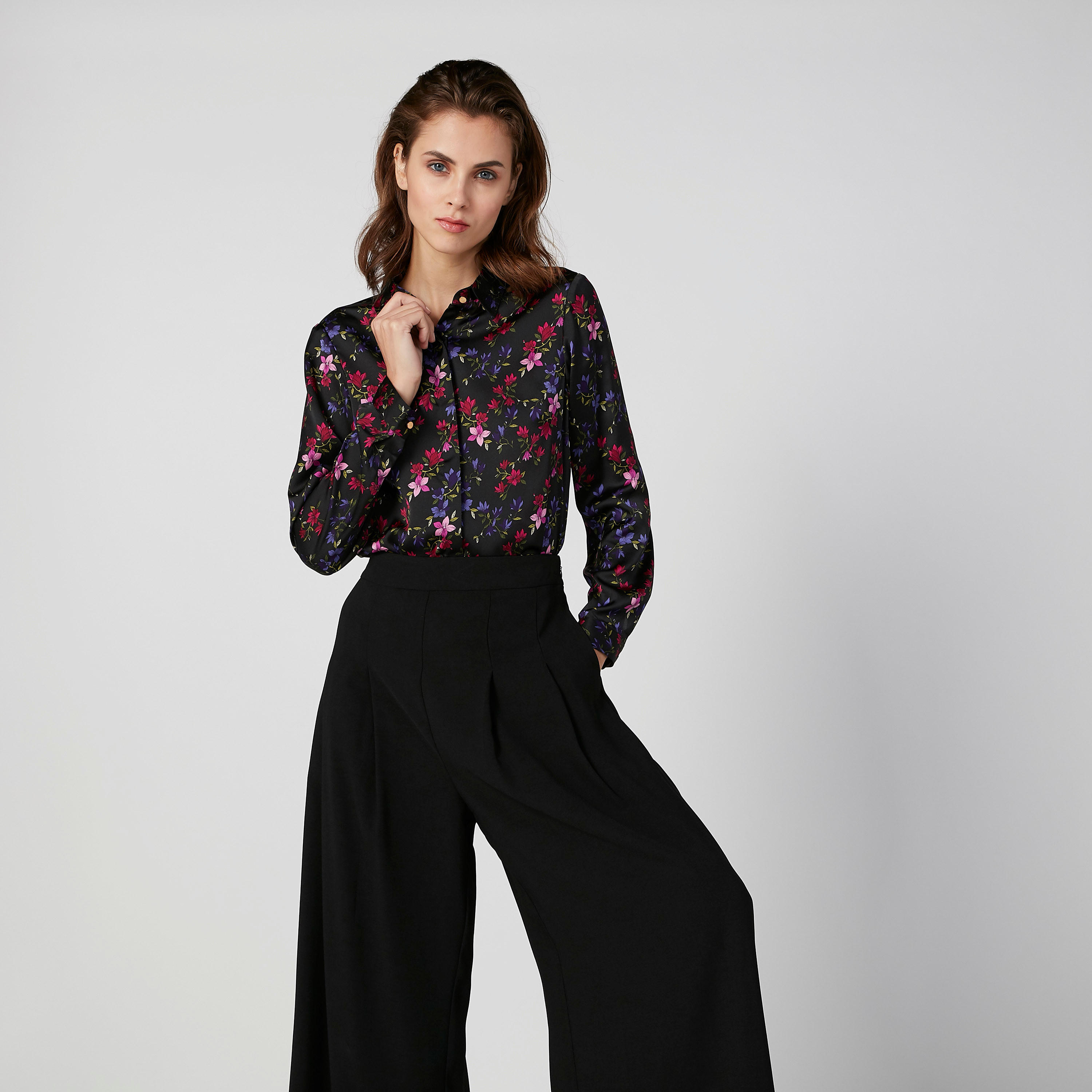 Printed Shirt with Long Sleeves and Concealed Placket-women-clothing-shirtsandblouses-shirts-image-2