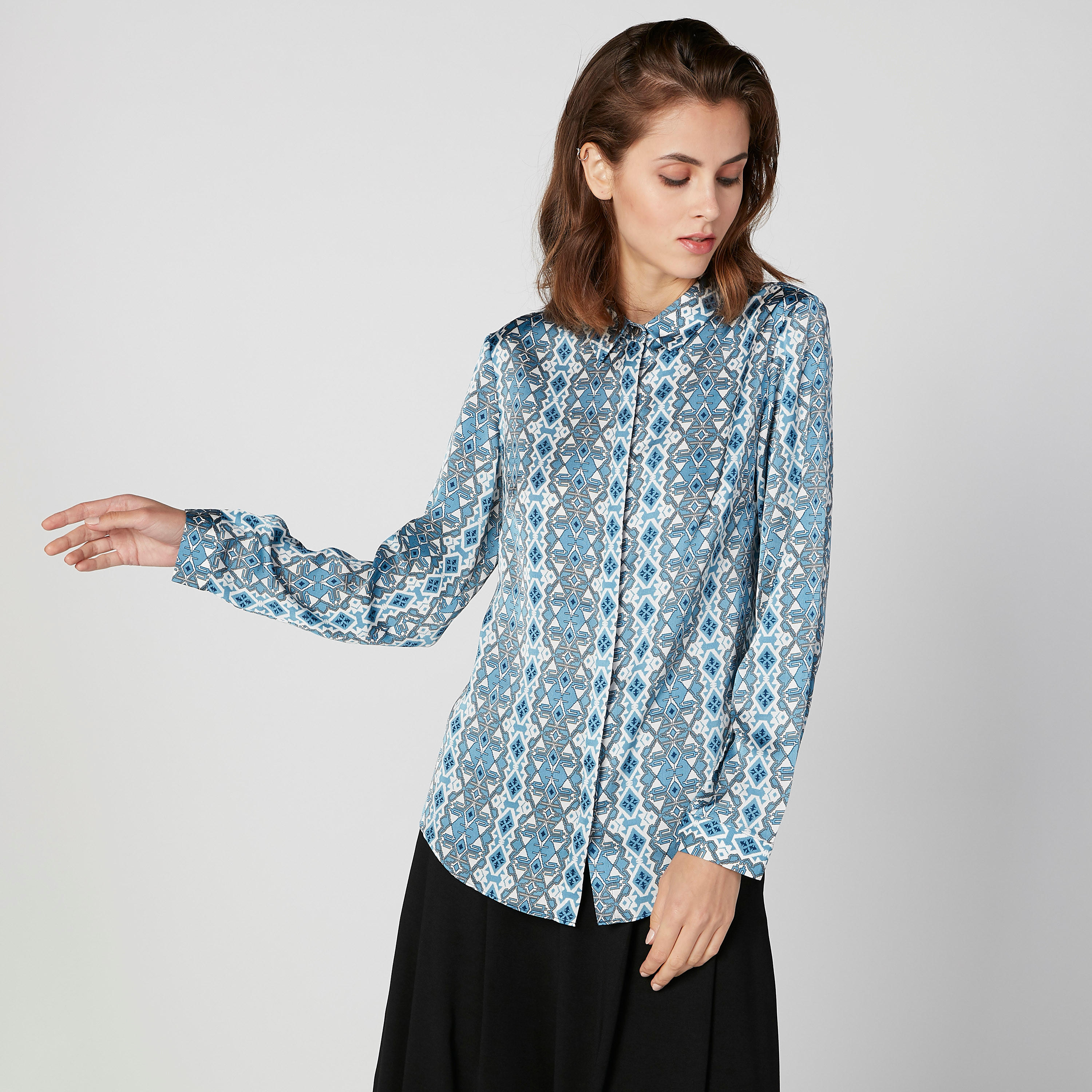 قميص بأكمام طويلة وأزرار مخفيّة وطبعات-women-clothing-shirtsandblouses-shirts-image-1