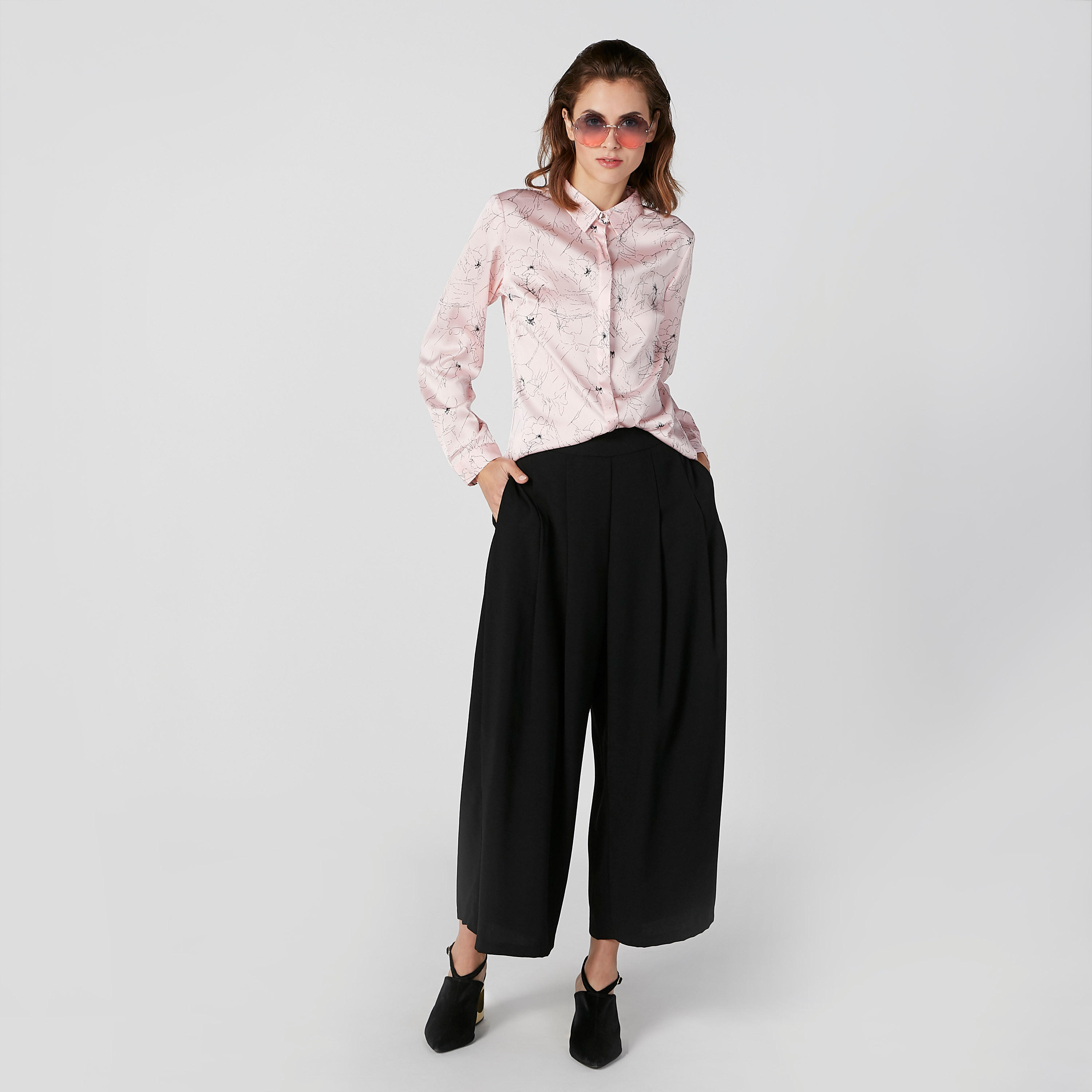 Floral Print Shirt with Long Sleeves and Concealed Placket-women-clothing-shirtsandblouses-shirts-image-2