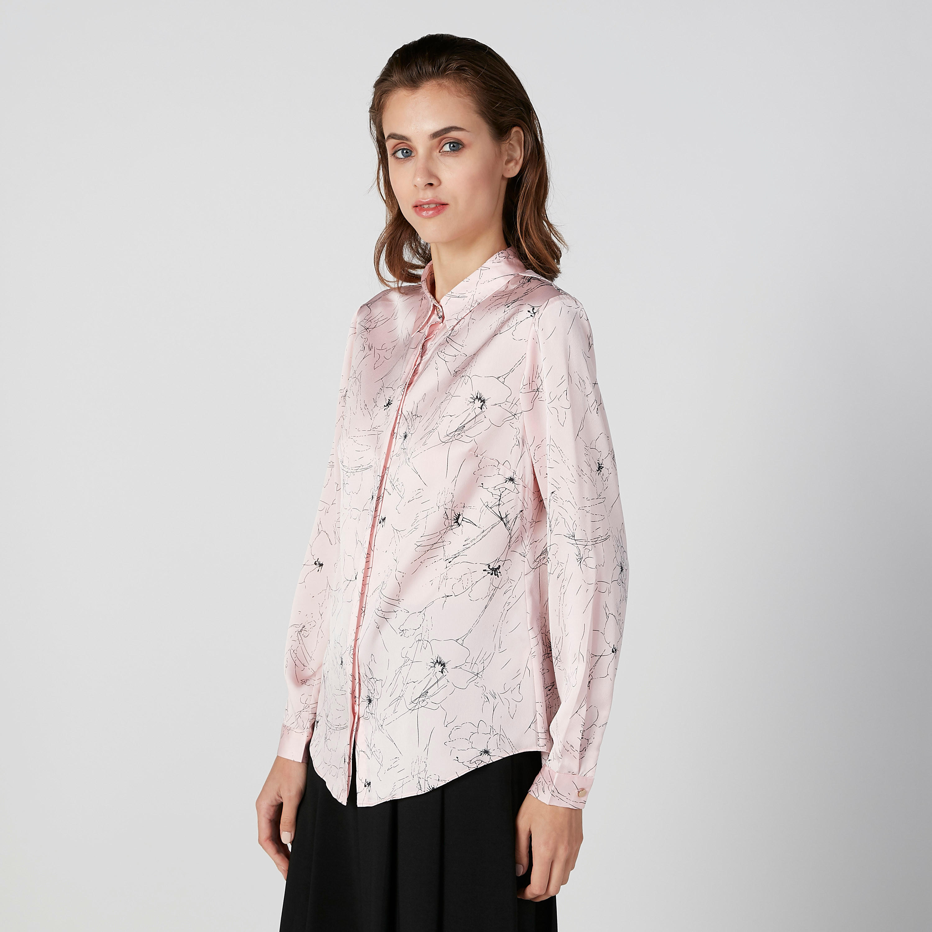 Floral Print Shirt with Long Sleeves and Concealed Placket-women-clothing-shirtsandblouses-shirts-image-5