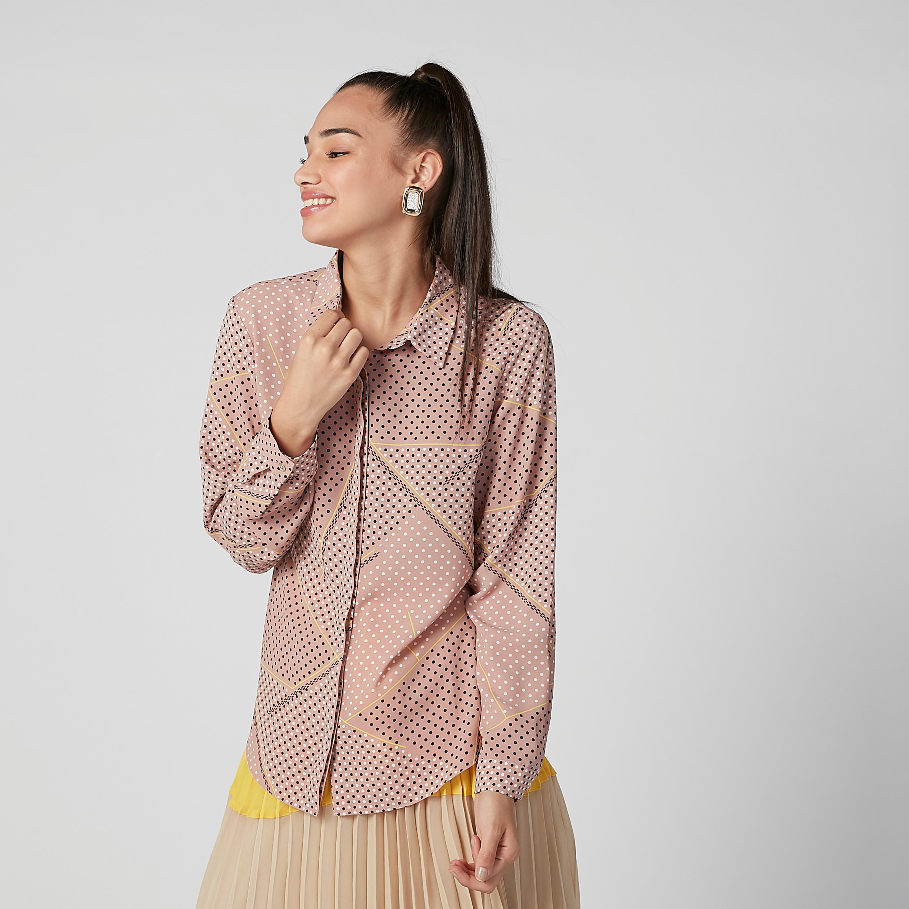 قميص بأكمام طويلة وأزرار مخفيّة وطبعات-women-clothing-shirtsandblouses-shirts-image-3