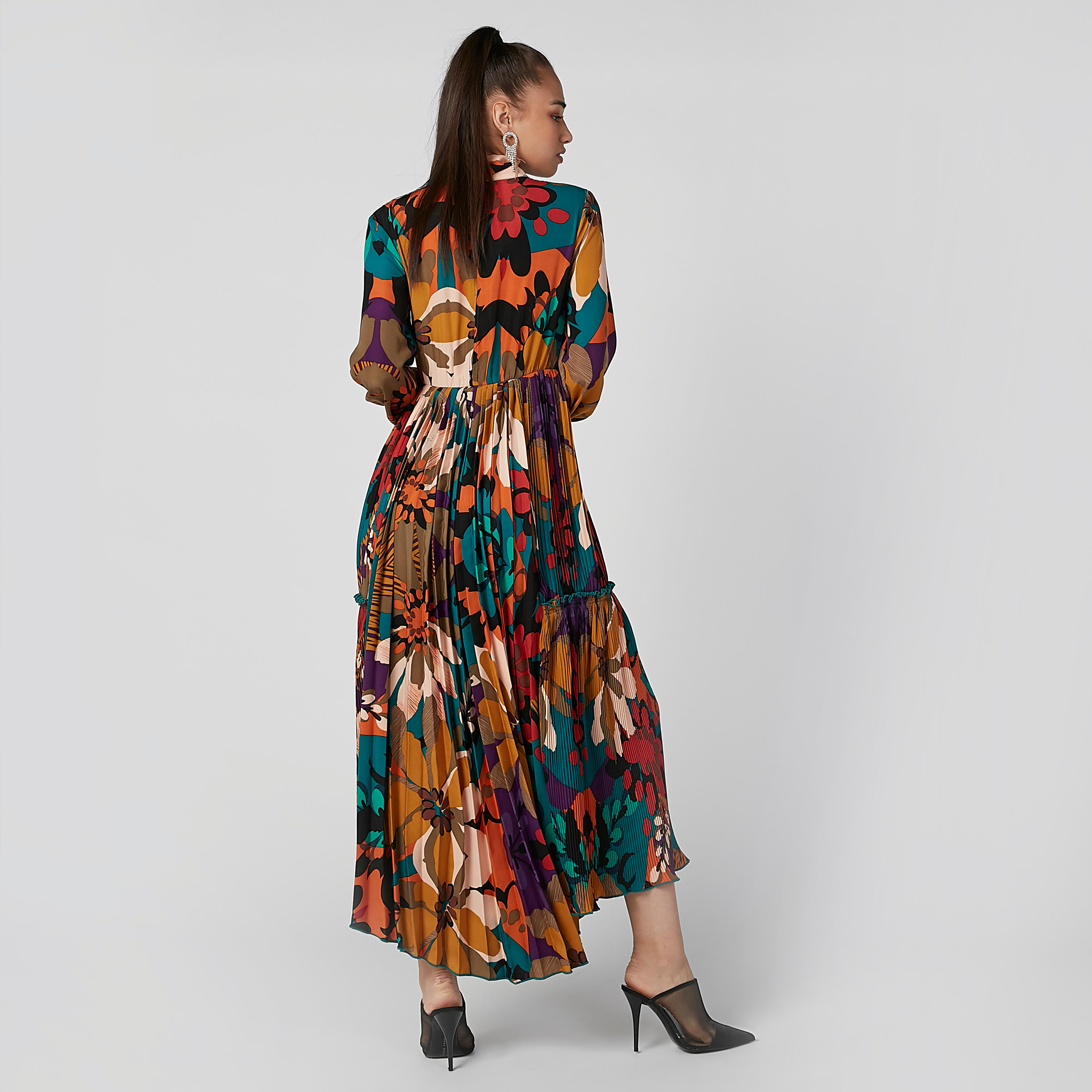 فستان مستدام طويل إيه لاين بأكمام طويلة وأربطة وطبعات-women-clothing-dresses-image-7