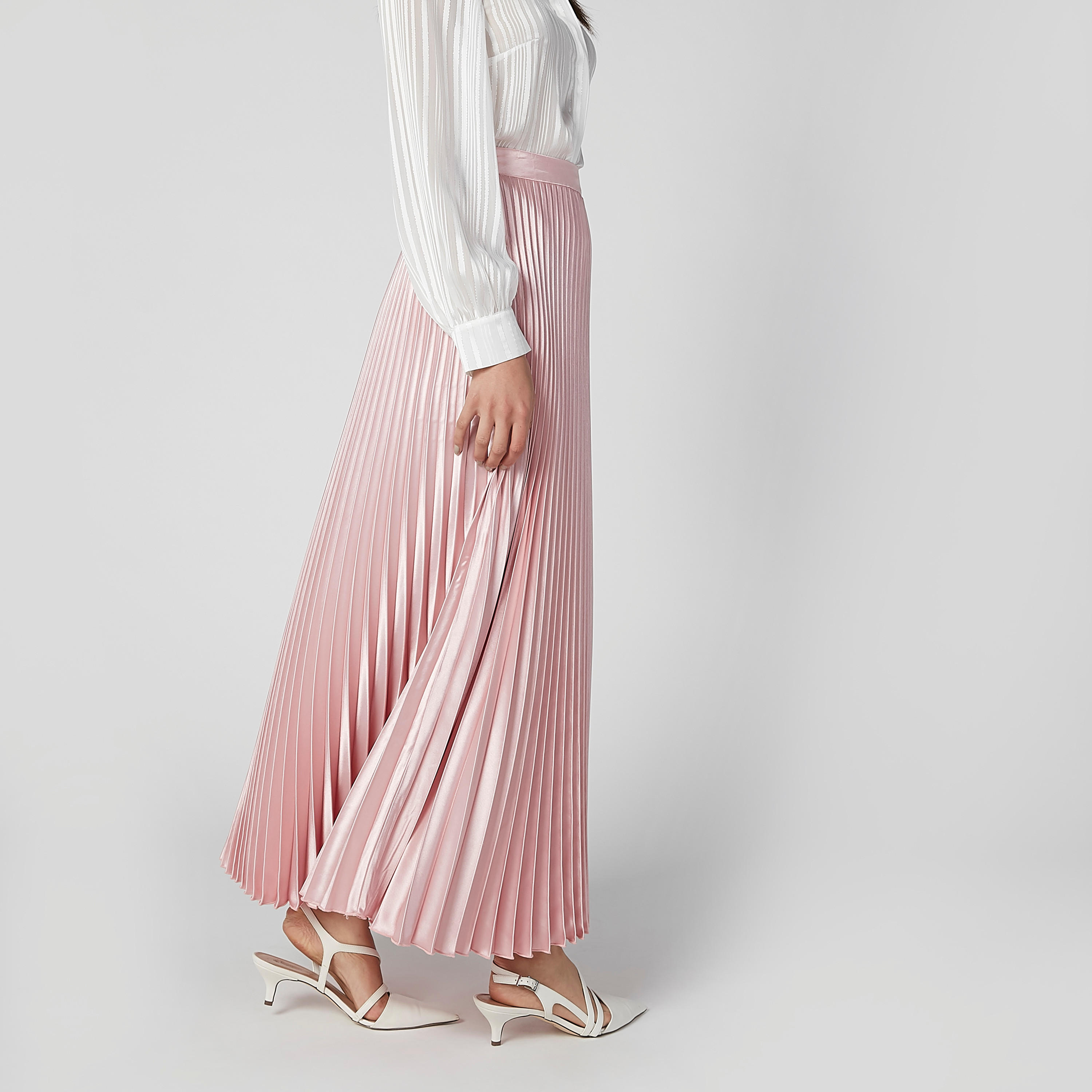 تنورة ماكسي إيه لاين بخصر مطّاطي وثنيات-women-clothing-bottoms-skirts-image-4