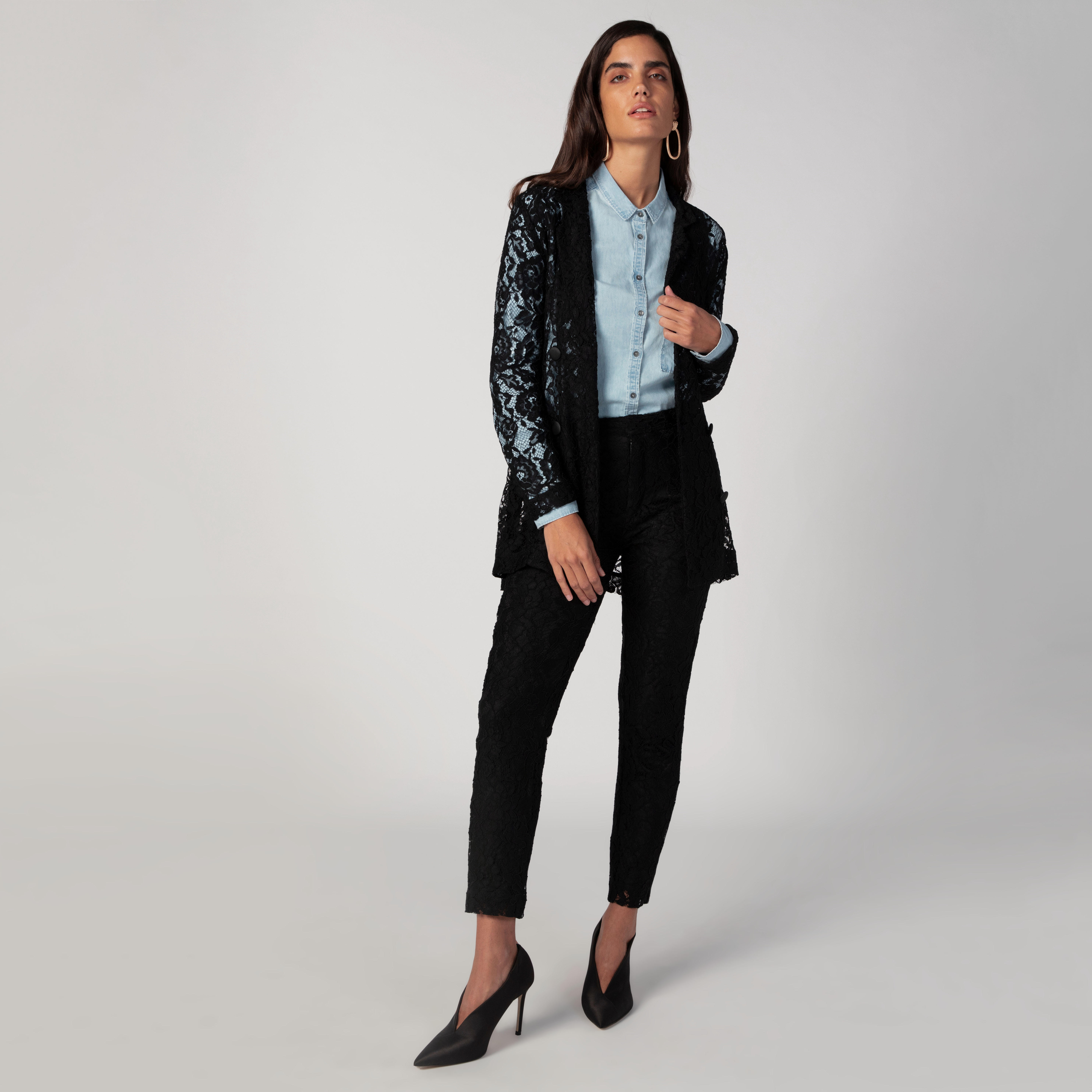 Sustainable Full Length Mid Waist Lace Pants with Pocket Detail-women-clothing-bottoms-trousers-image-2
