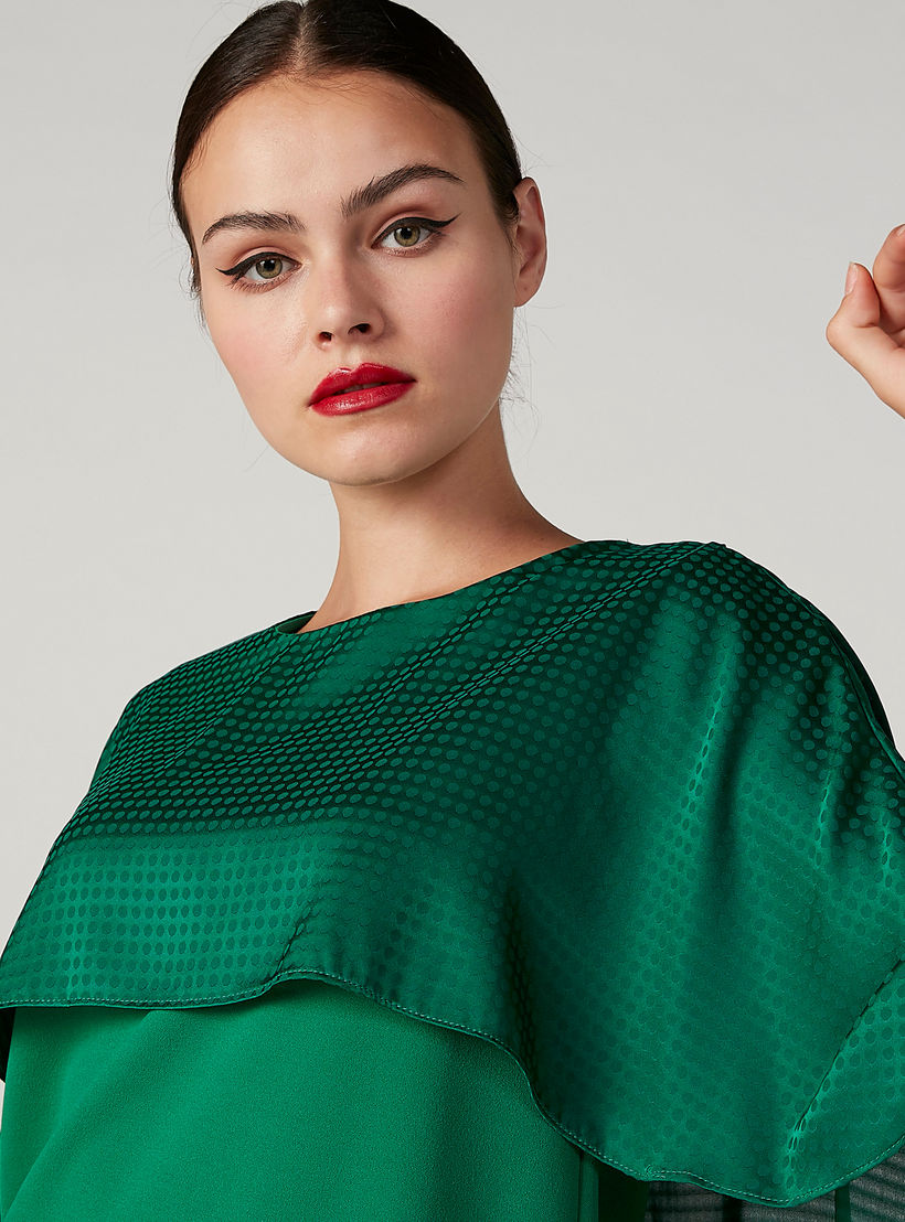 بلوزة بارزة الملمس بياقة عميقة وأكمام قصيرة-women-clothing-shirtsandblouses-blouses-image-3