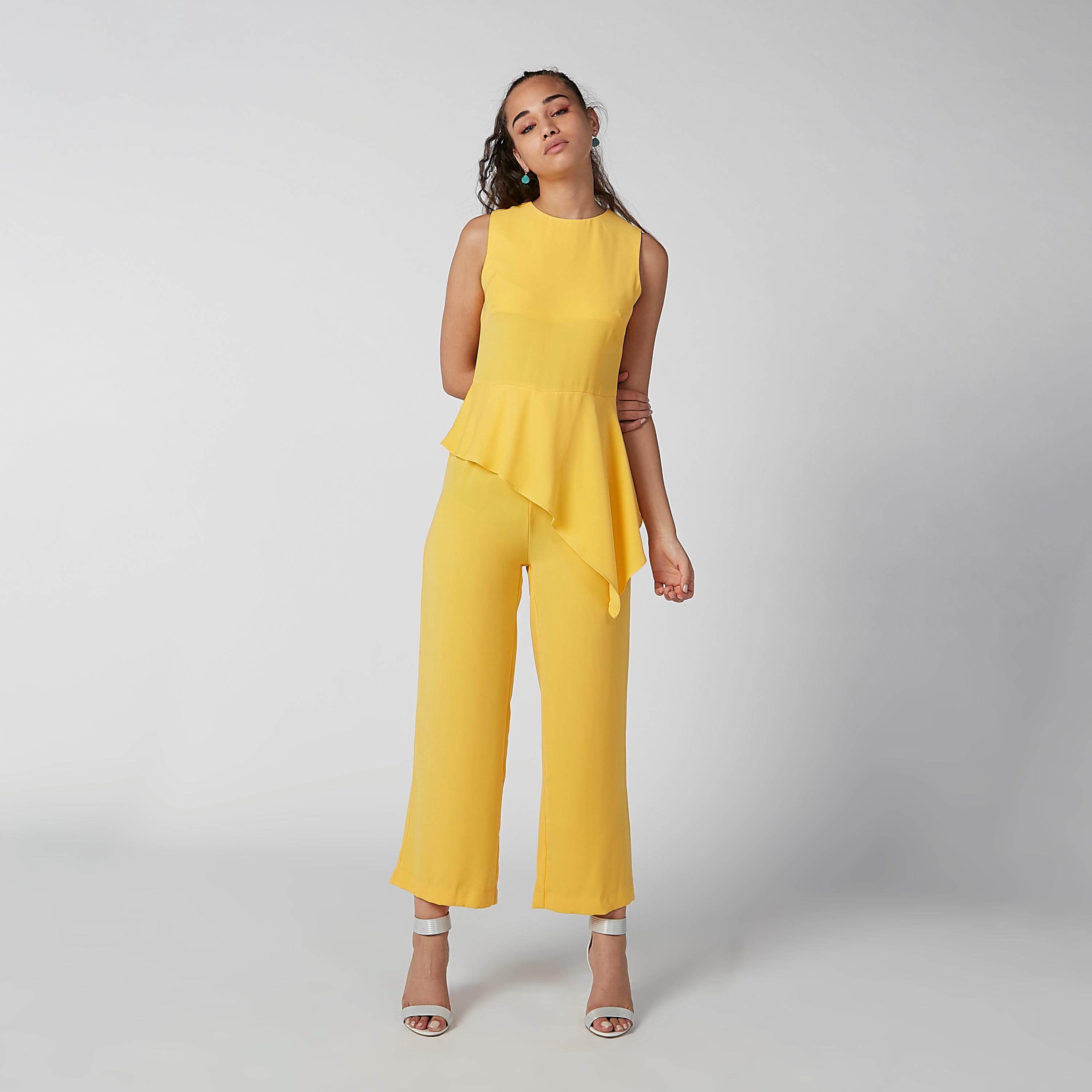 Solid Round Neck Sleeveless Jumpsuit-women-clothing-jumpsuits-image-2