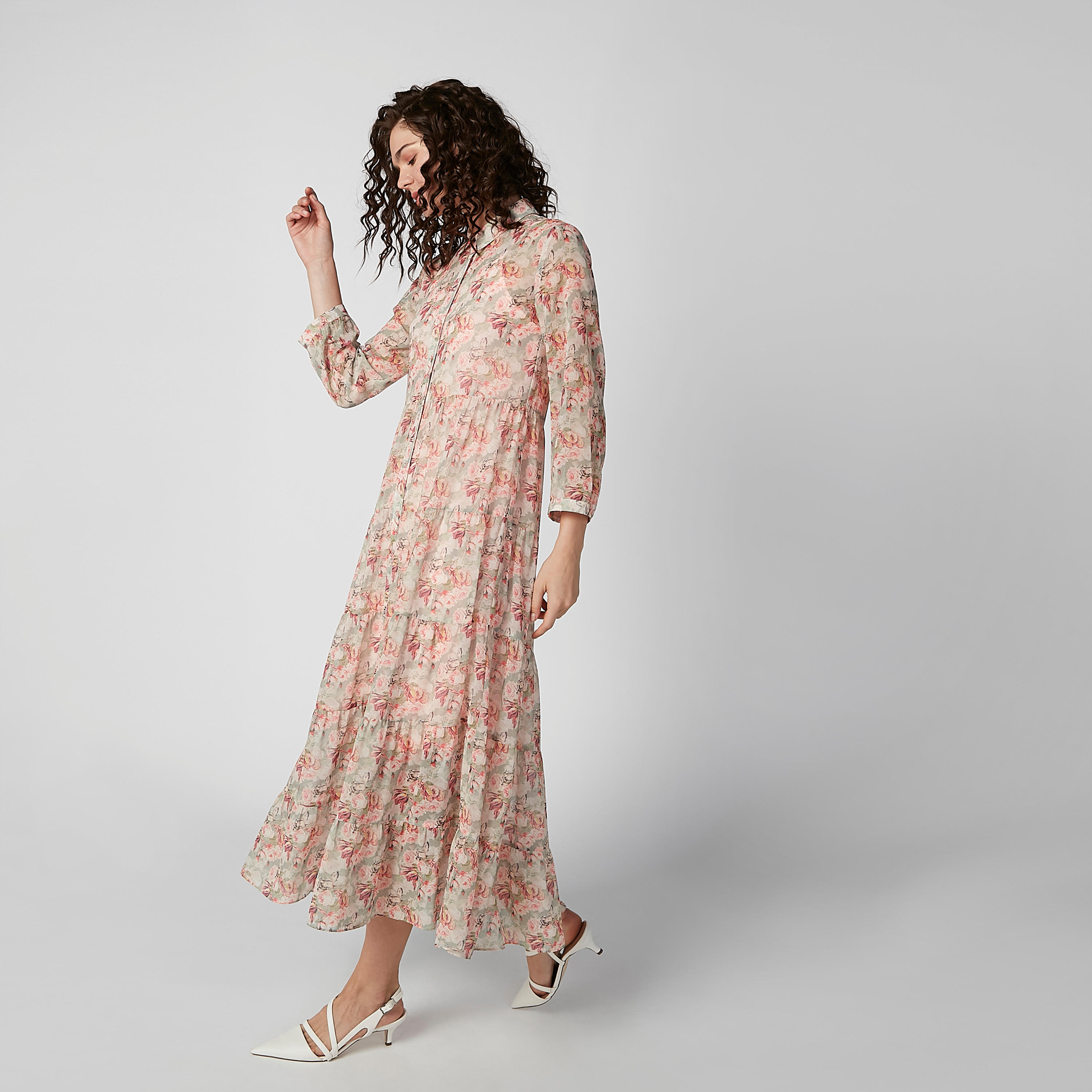 Sustainable Floral Printed Maxi A-line Dress with Long Sleeves-women-clothing-dresses-image-6