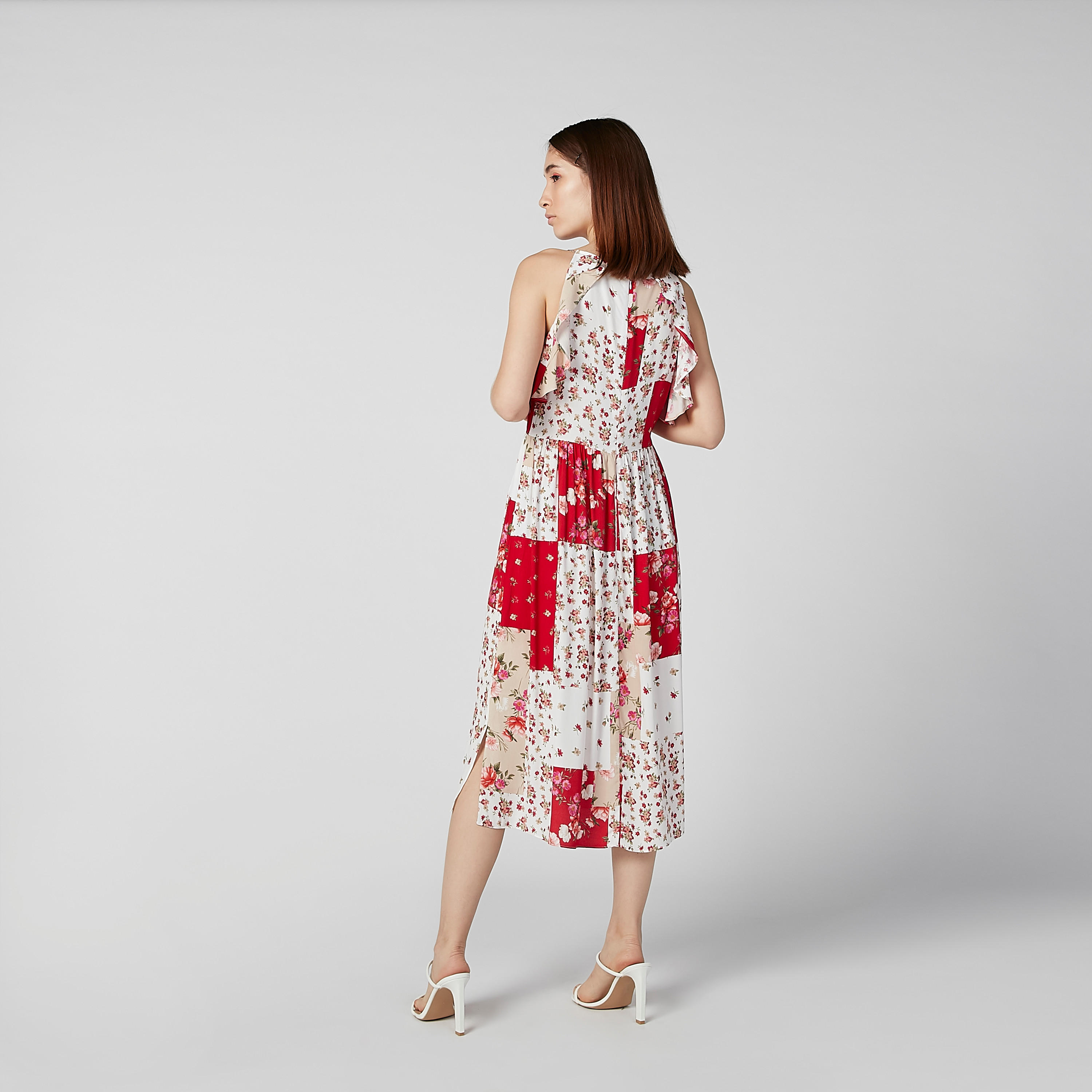 فستان إيه لاين بحزام رباط وفتحة جانبية-women-clothing-dresses-image-3