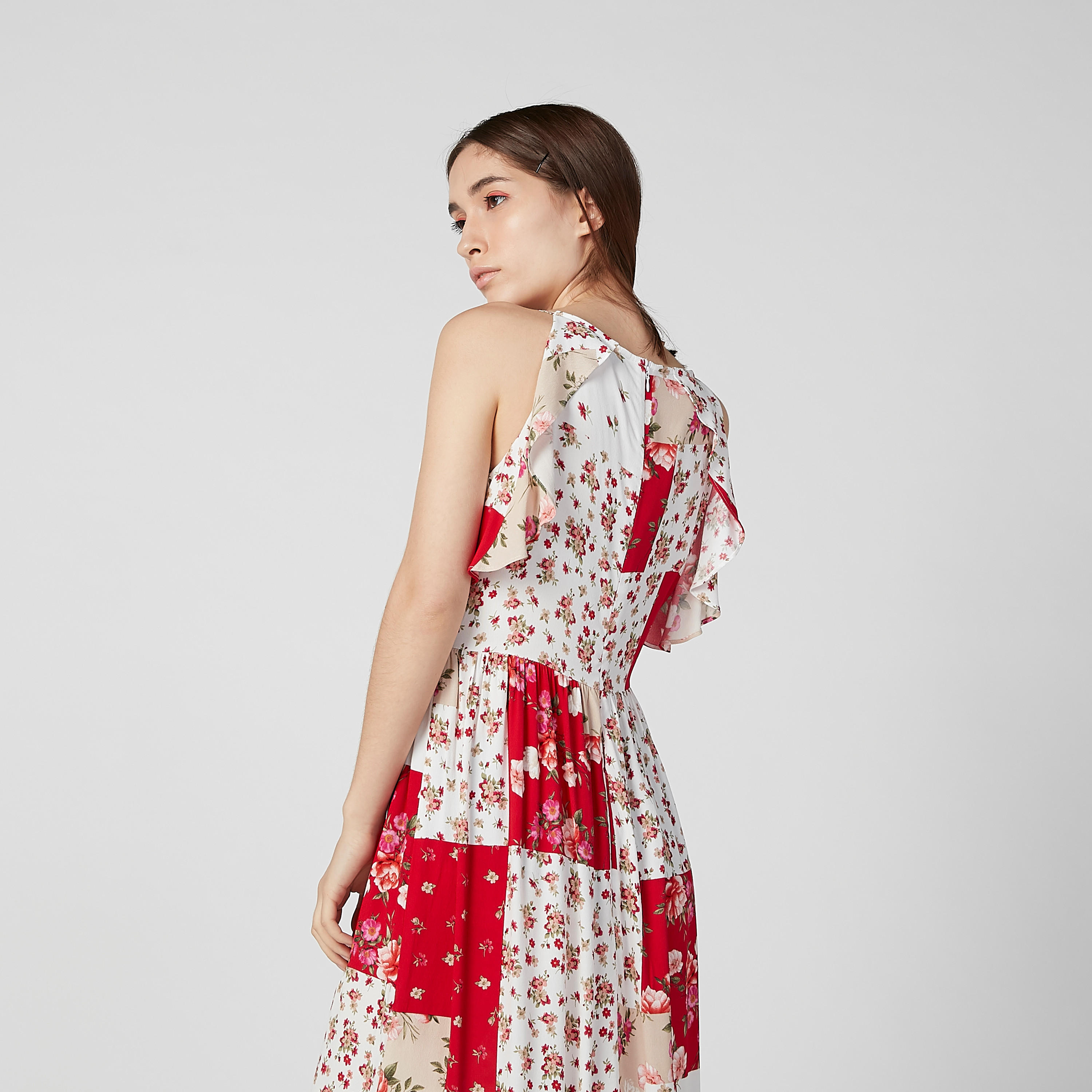 فستان إيه لاين بحزام رباط وفتحة جانبية-women-clothing-dresses-image-6