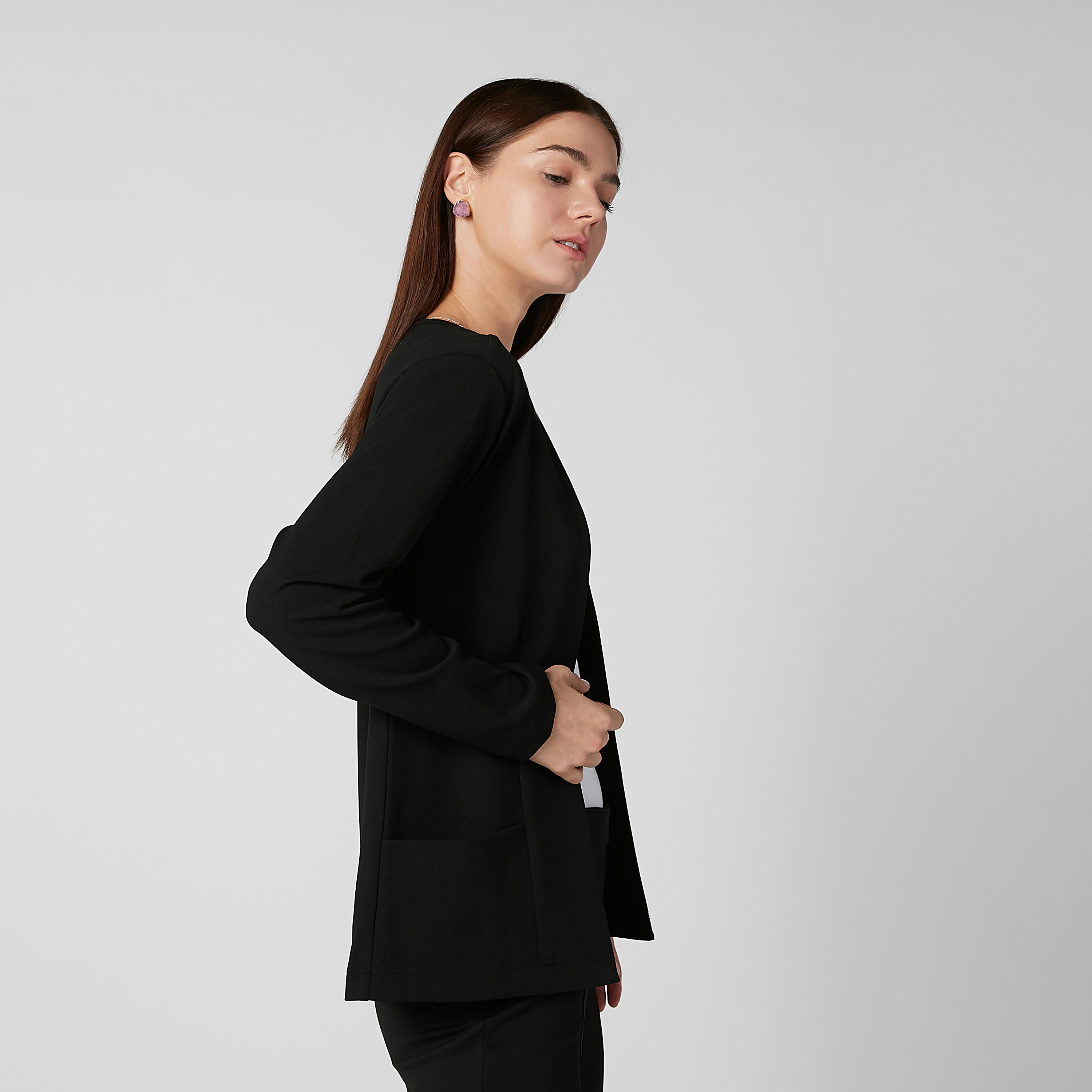 بليزر رسمي سليم سادة بجيوب-women-clothing-coatsandjackets-blazers-image-5