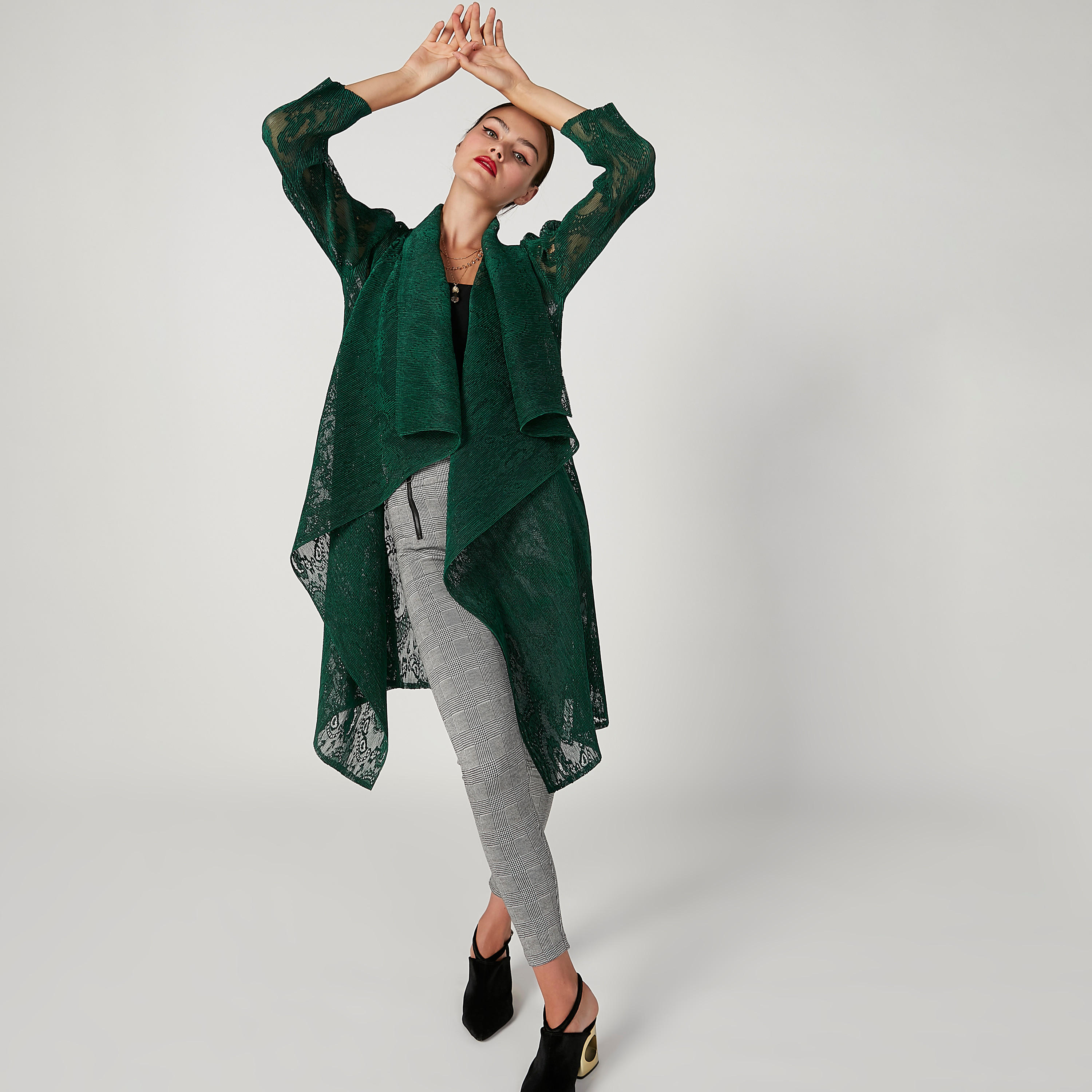 جاكيت مستدام دانتيل  طويل بأكمام طويلة -women-winterwear-coatsandjackets-jackets-image-2