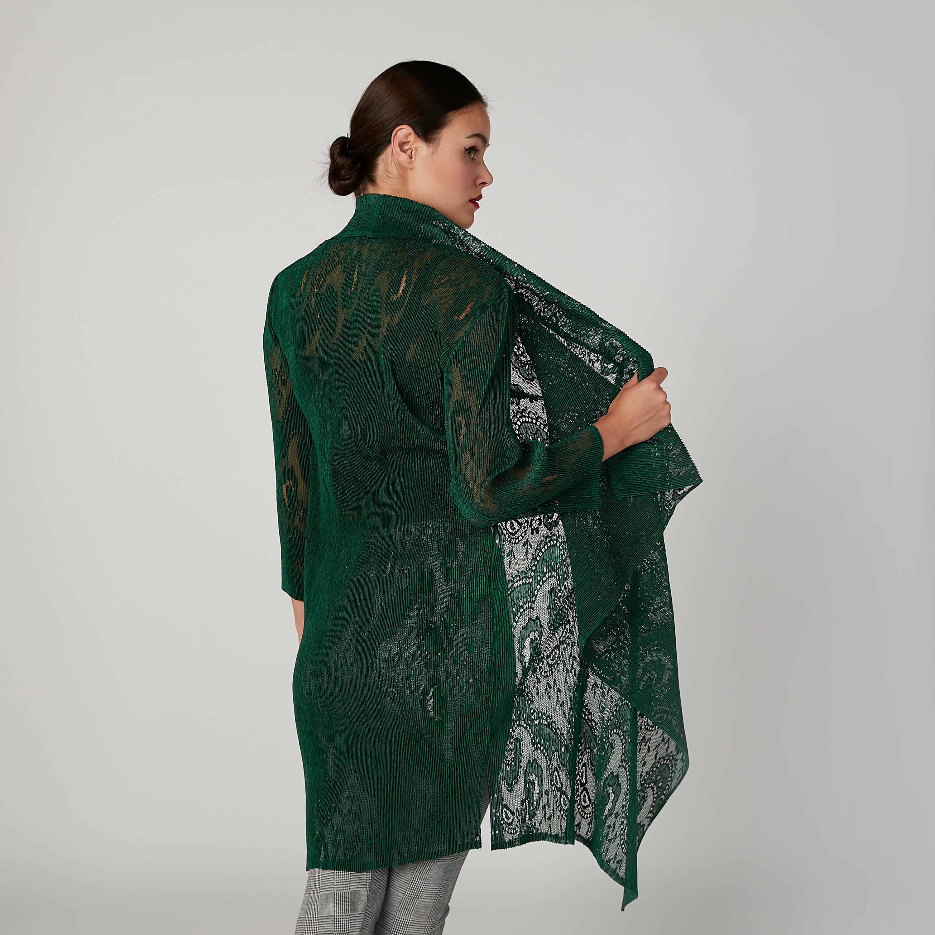 جاكيت مستدام دانتيل  طويل بأكمام طويلة -women-winterwear-coatsandjackets-jackets-image-4
