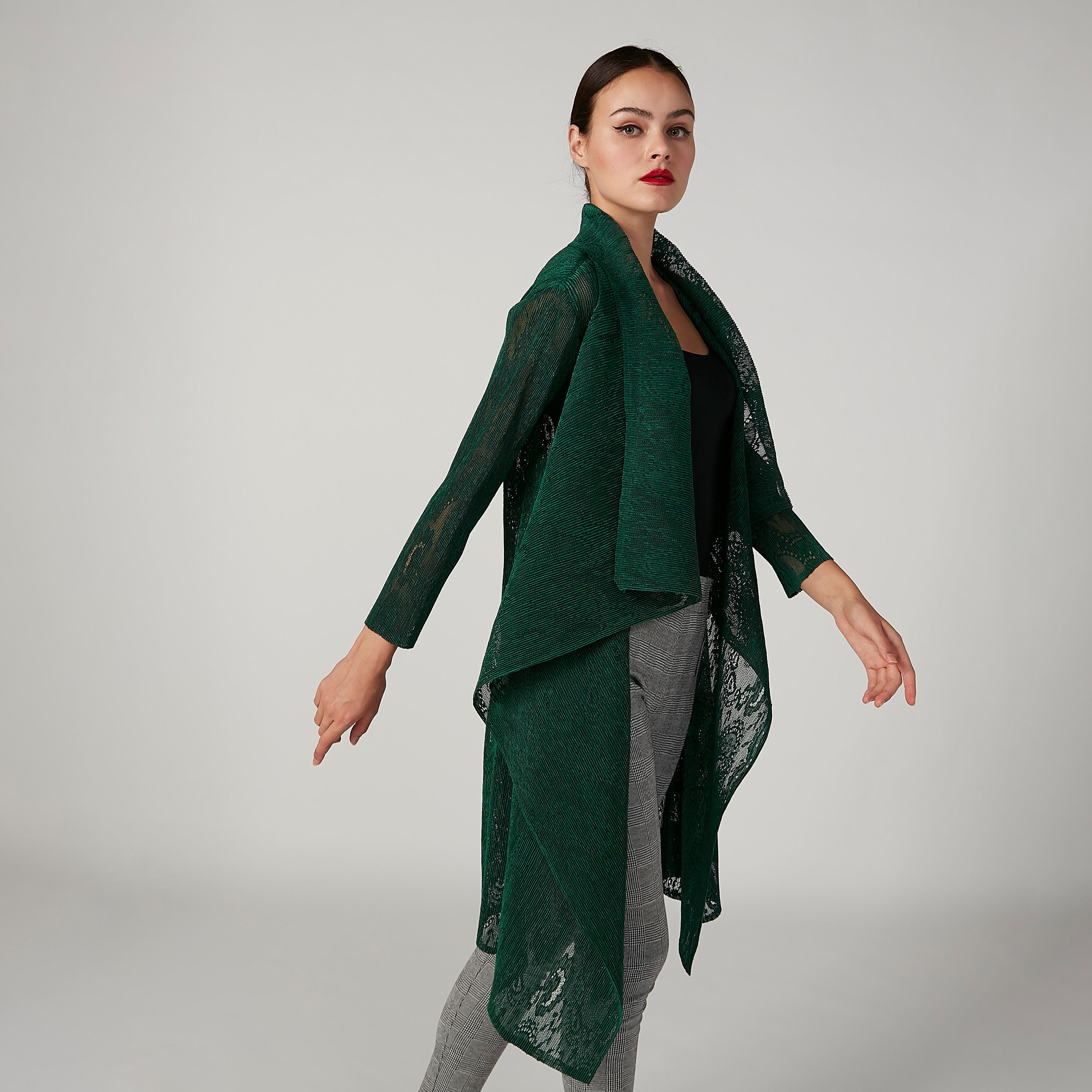 جاكيت مستدام دانتيل  طويل بأكمام طويلة -women-winterwear-coatsandjackets-jackets-image-5