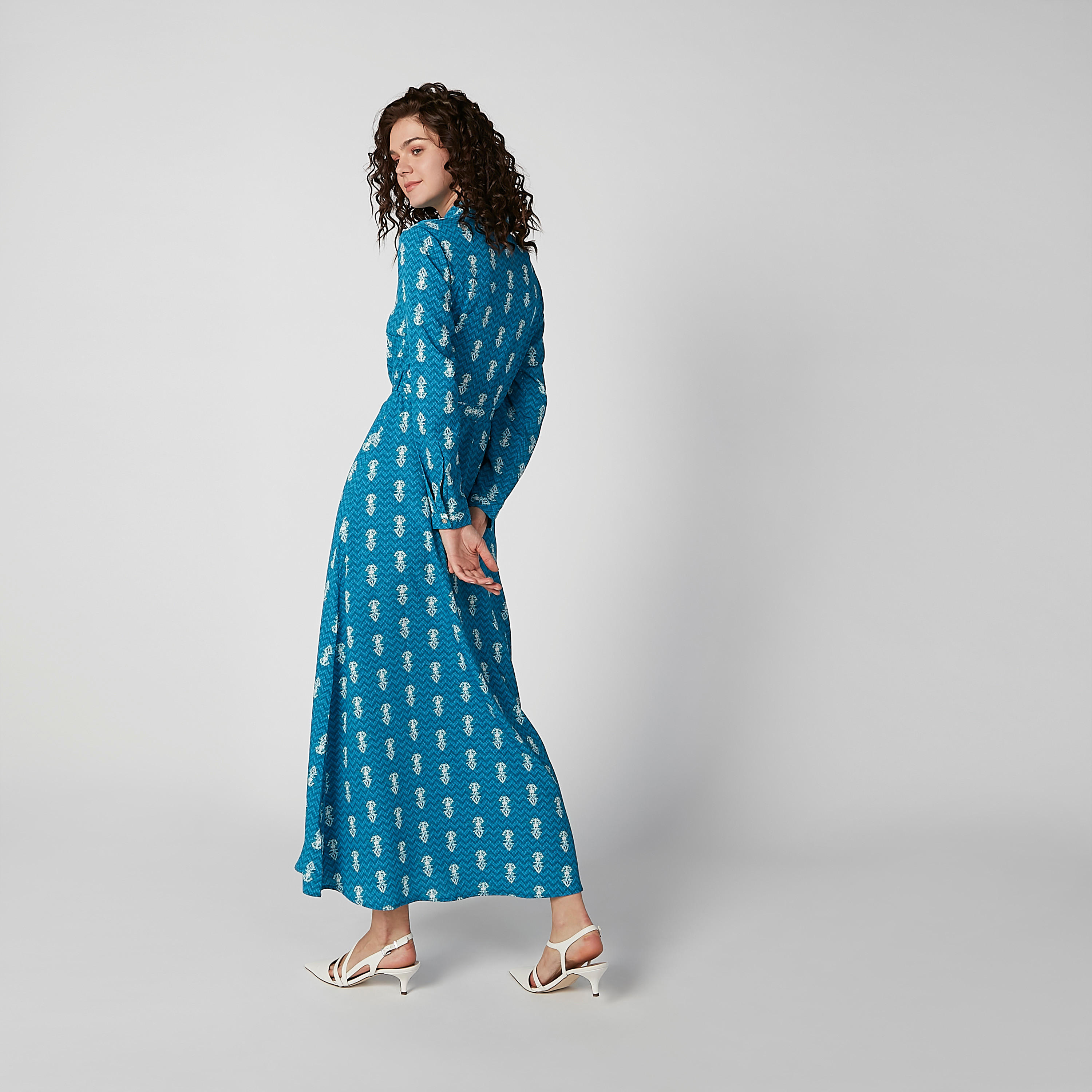 فستان ماكسي إيه لاين بأكمام طويلة وأربطة وطبعات-women-clothing-dresses-image-4