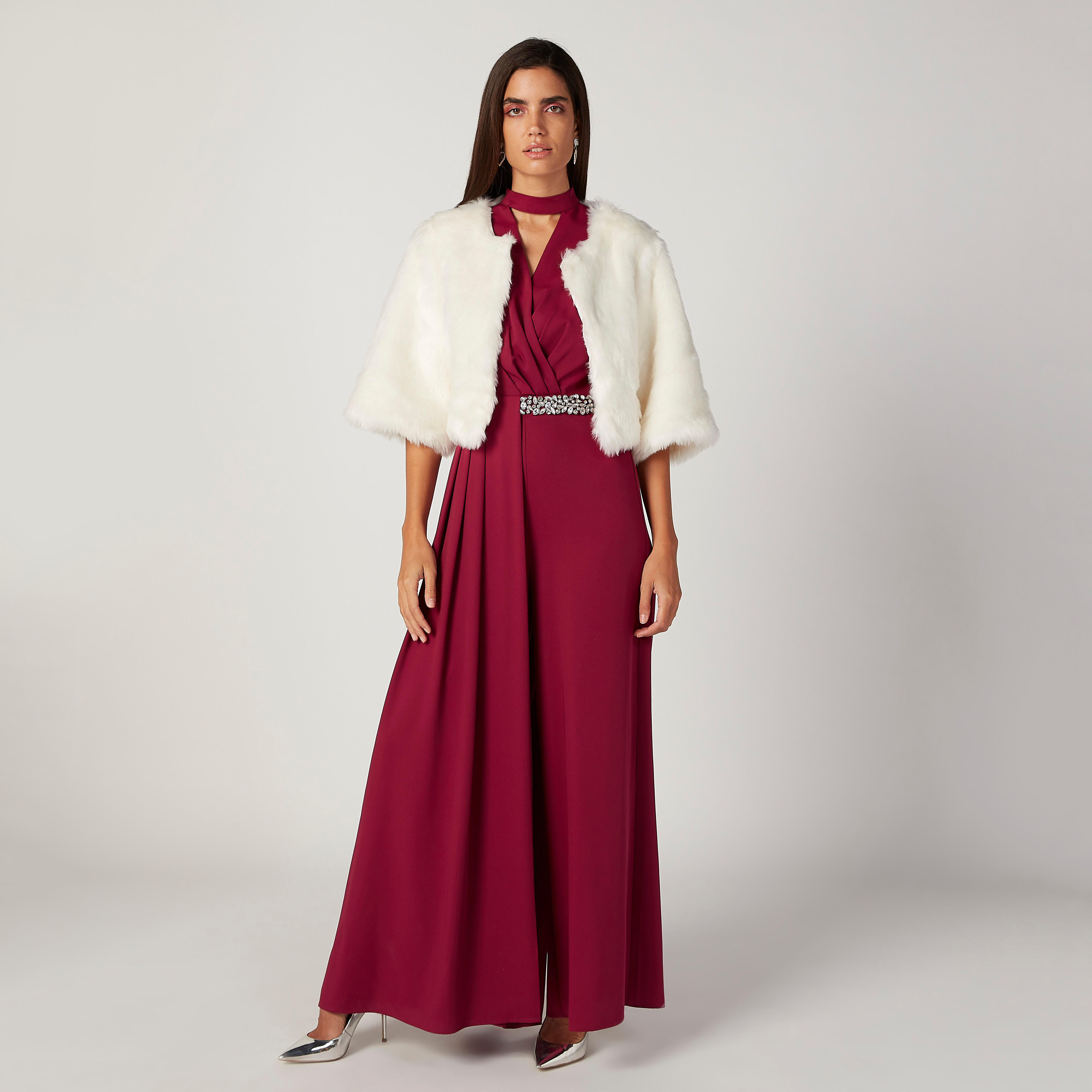 Textured Jacket with Flared Sleeves-women-winterwear-coatsandjackets-jackets-image-2