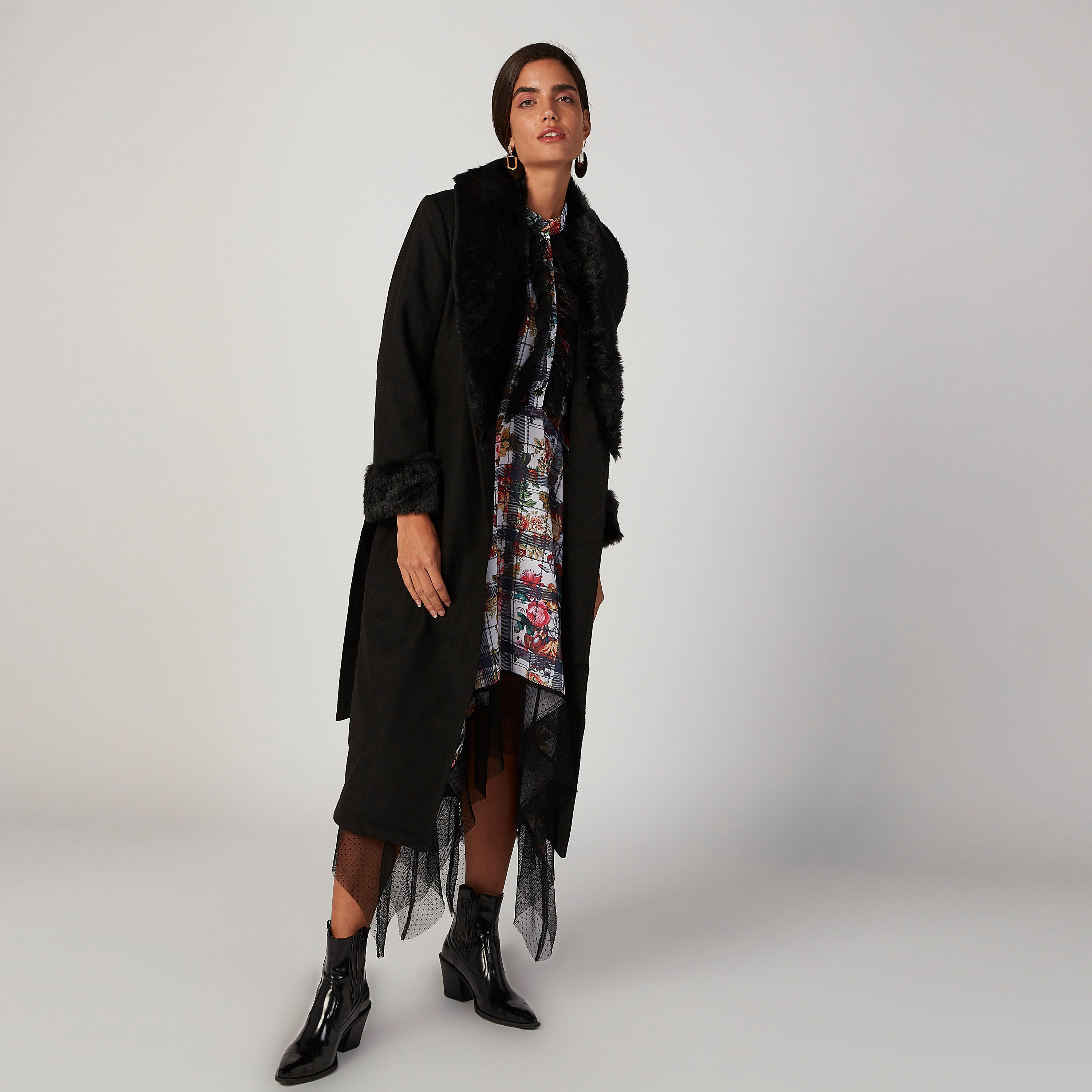 جاكيت باركا بارز الملمس بأكمام طويلة وأربطة-women-winterwear-coatsandjackets-jackets-image-4