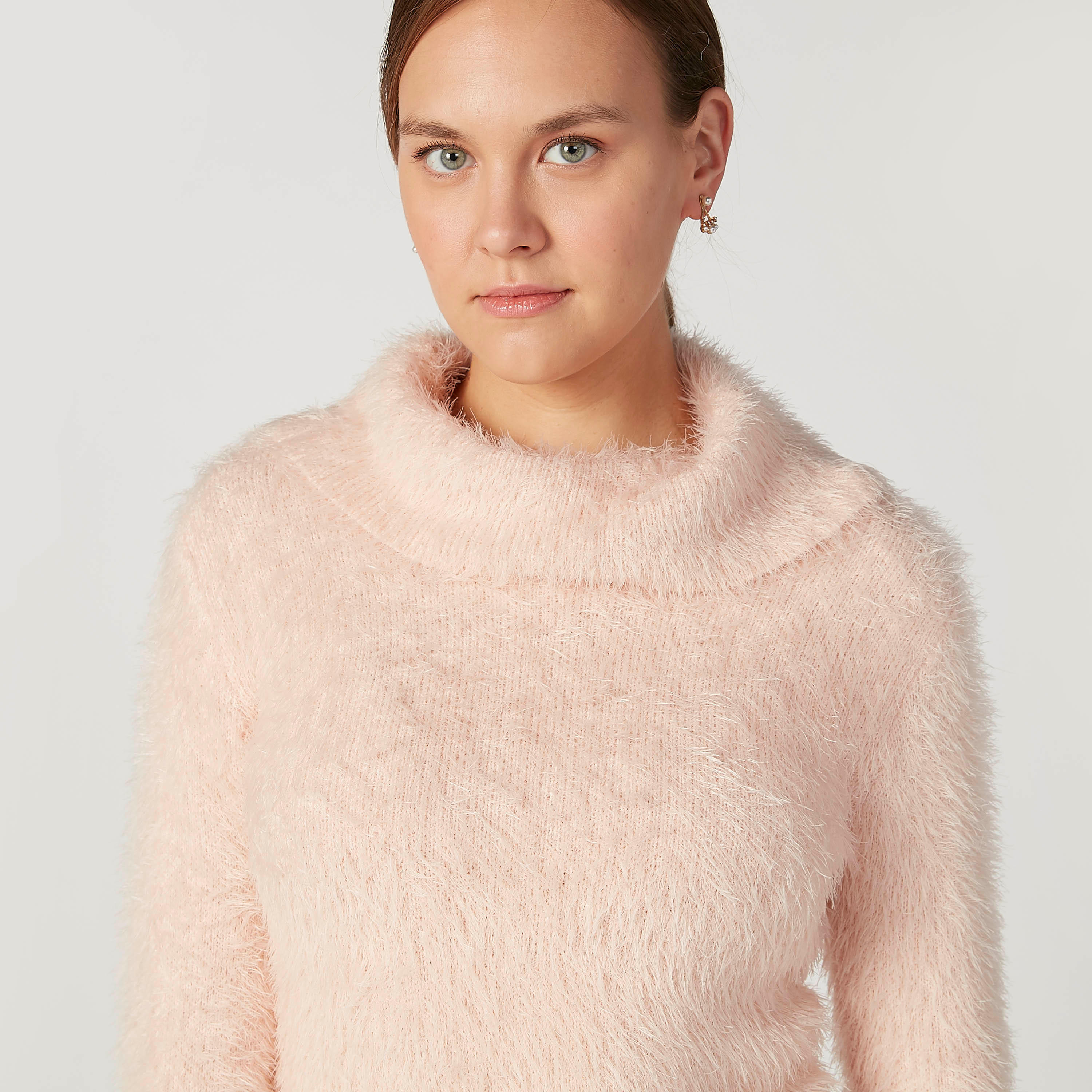 سويتر بارز الملمس بياقة عالية وأكمام طويلة-women-clothing-cardigansandjumpers-jumpers-image-3