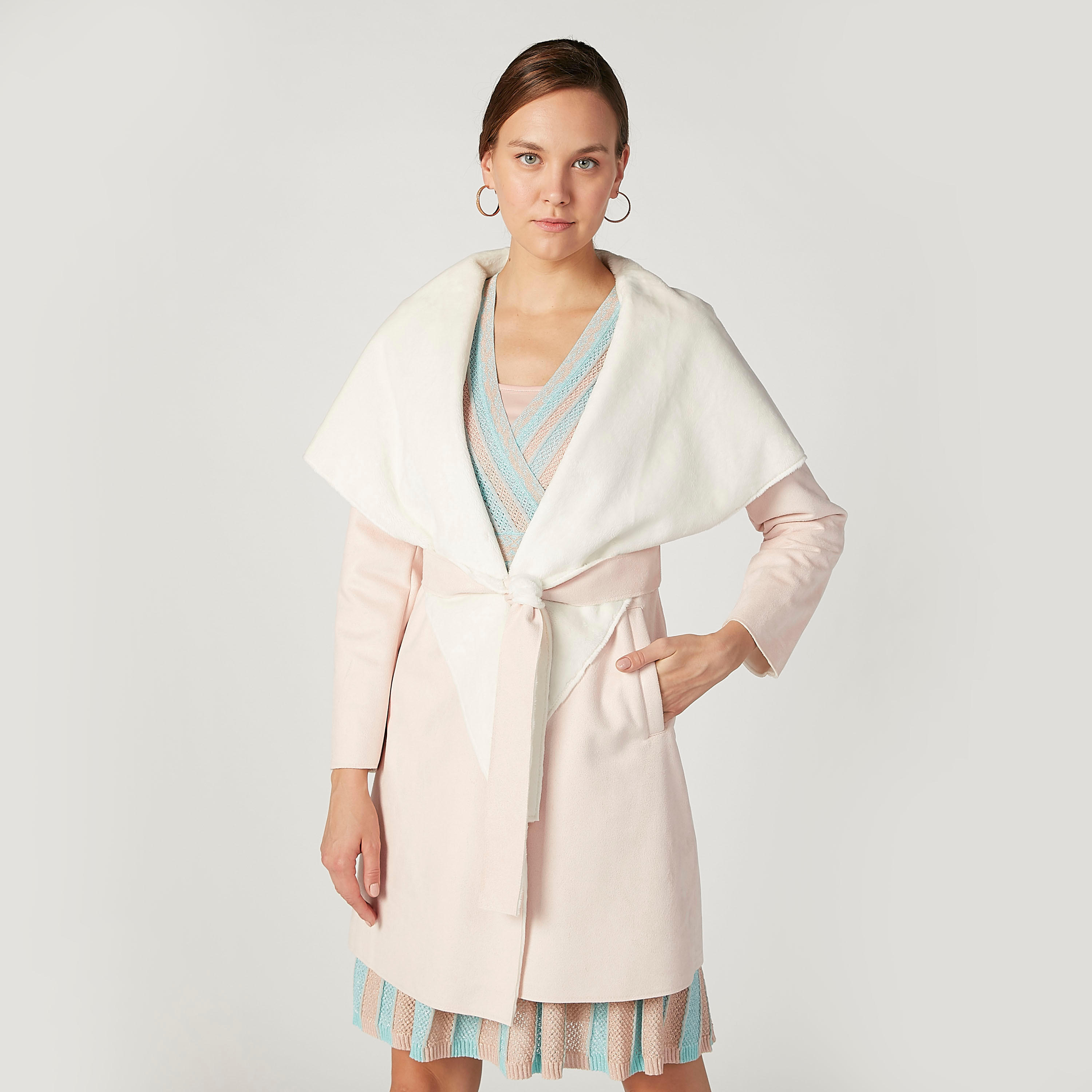 جاكيت مستدام سادة بأكمام طويلة وجيوب -women-winterwear-coatsandjackets-jackets-image-1