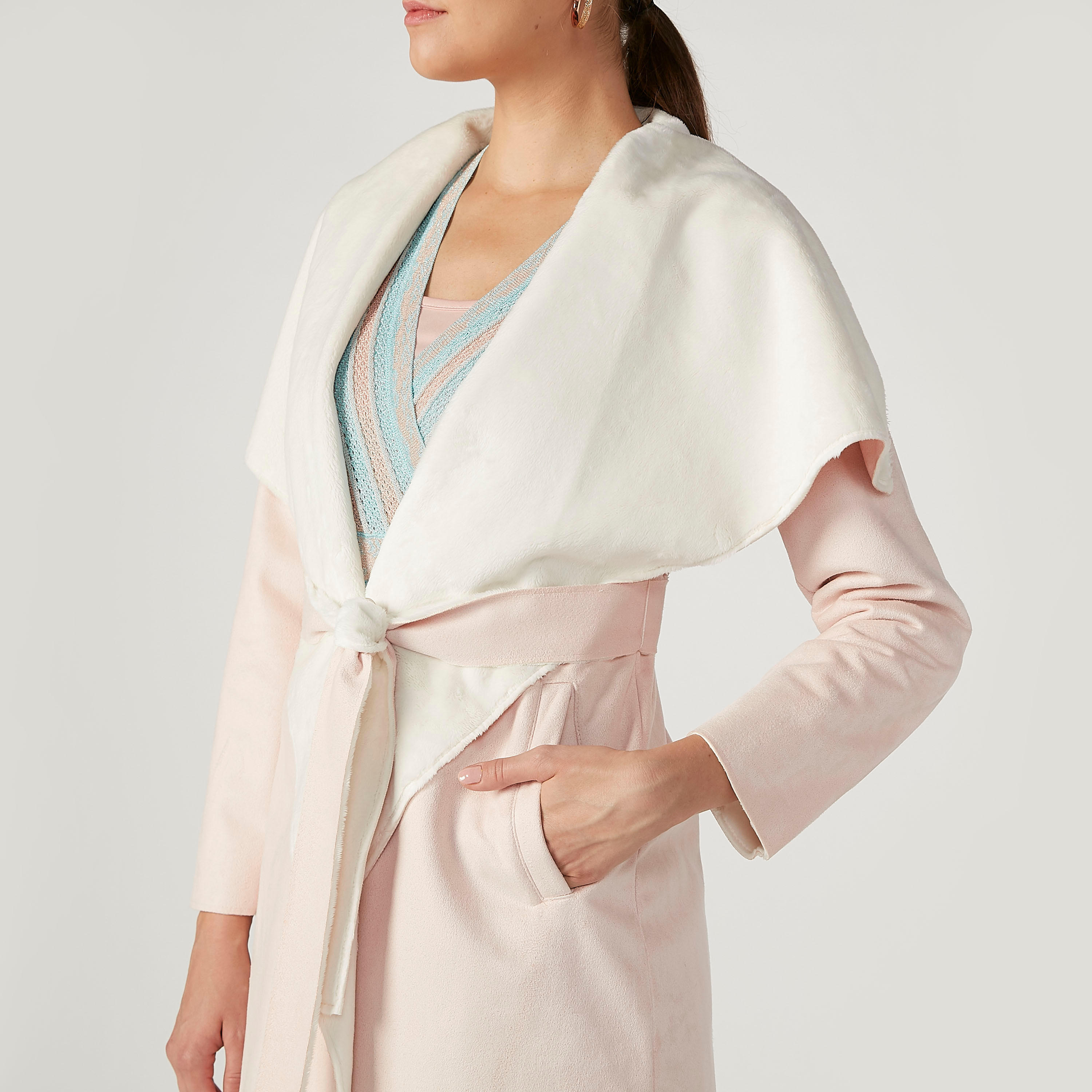 جاكيت مستدام سادة بأكمام طويلة وجيوب -women-winterwear-coatsandjackets-jackets-image-3