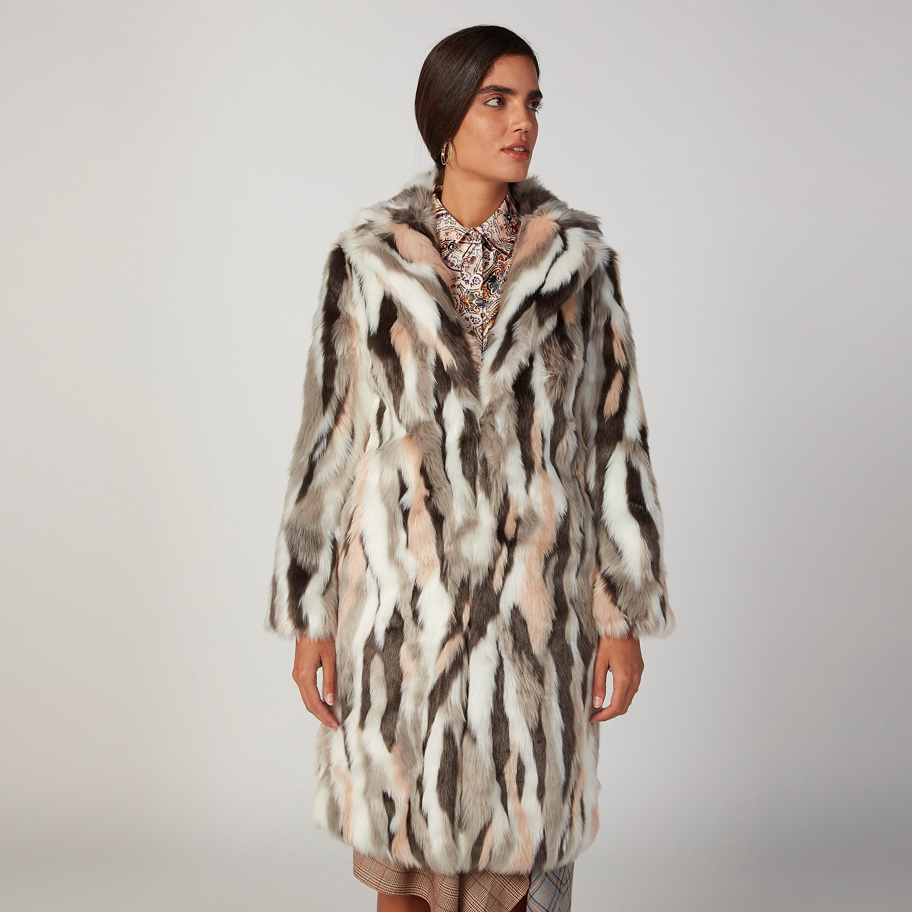 معطف طويل بارز الملمس بأكمام طويلة-women-clothing-coatsandjackets-coats-image-5