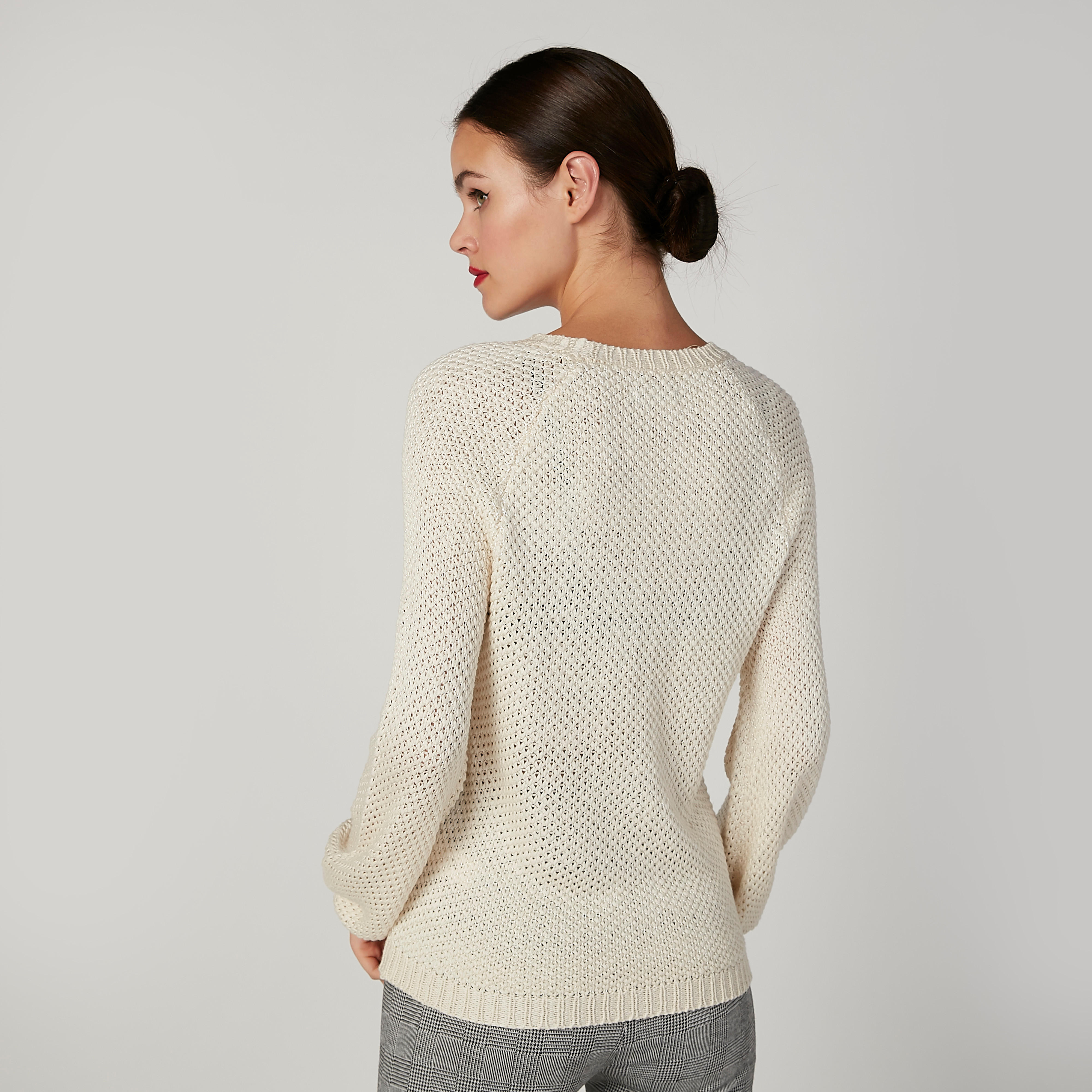 كنزة بارزة الملمس بياقة مستديرة وأكمام طويلة-women-clothing-cardigansandjumpers-jumpers-image-3