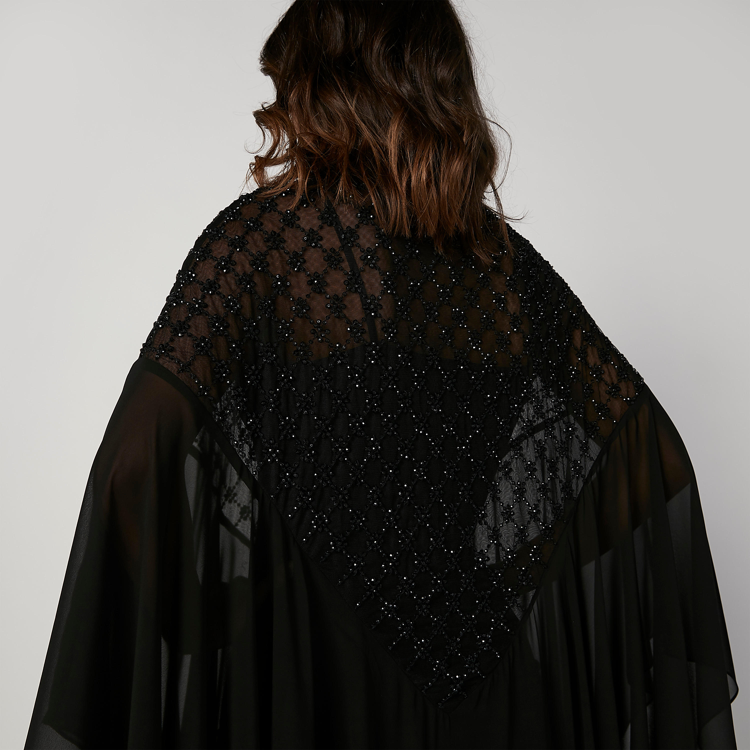 فستان قفطان مستدام مزيّن بحواف غير مستوية وأكمام واسعة -women-clothing-dresses-image-6