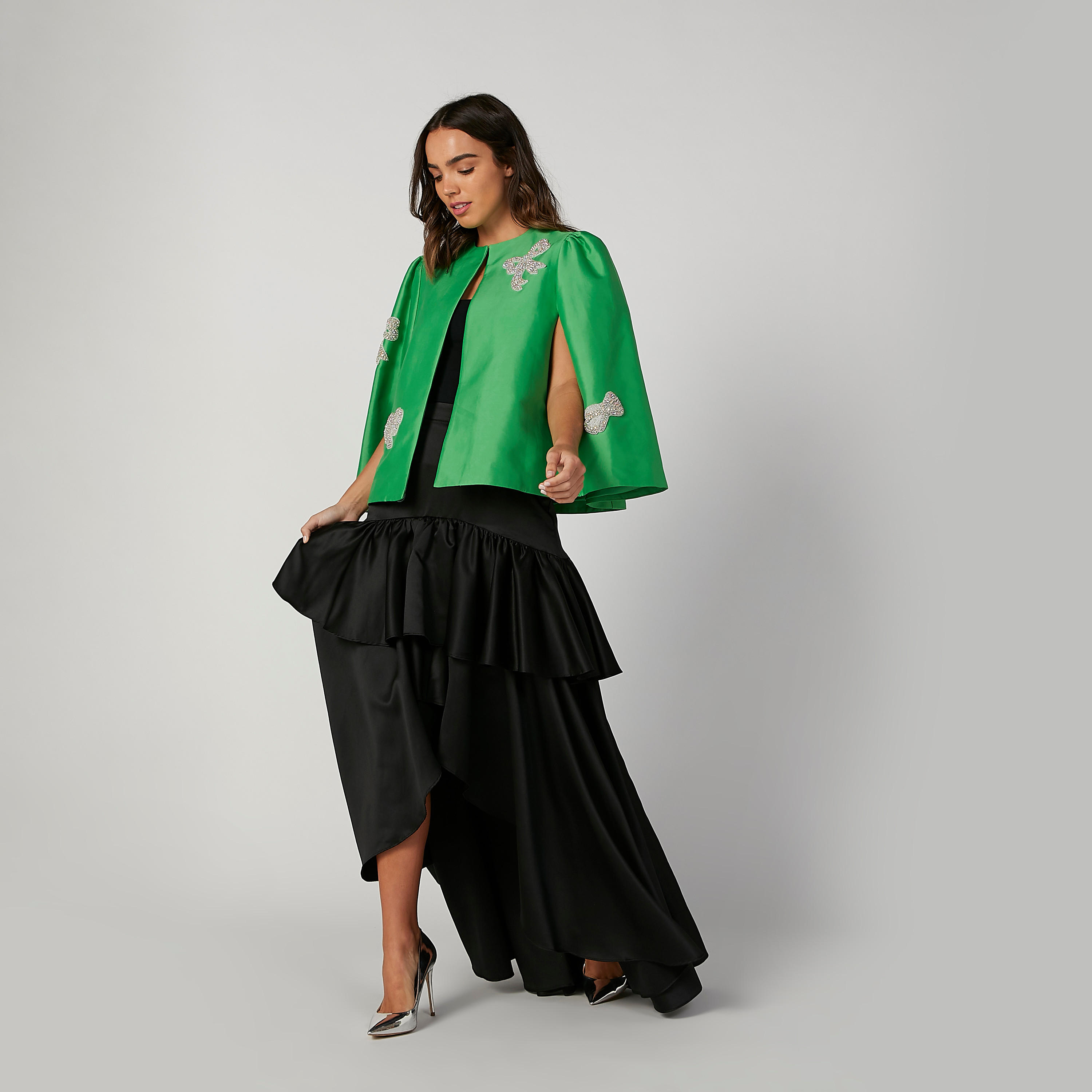 Embellished Cape Jacket with Side Slits-women-winterwear-coatsandjackets-jackets-image-2