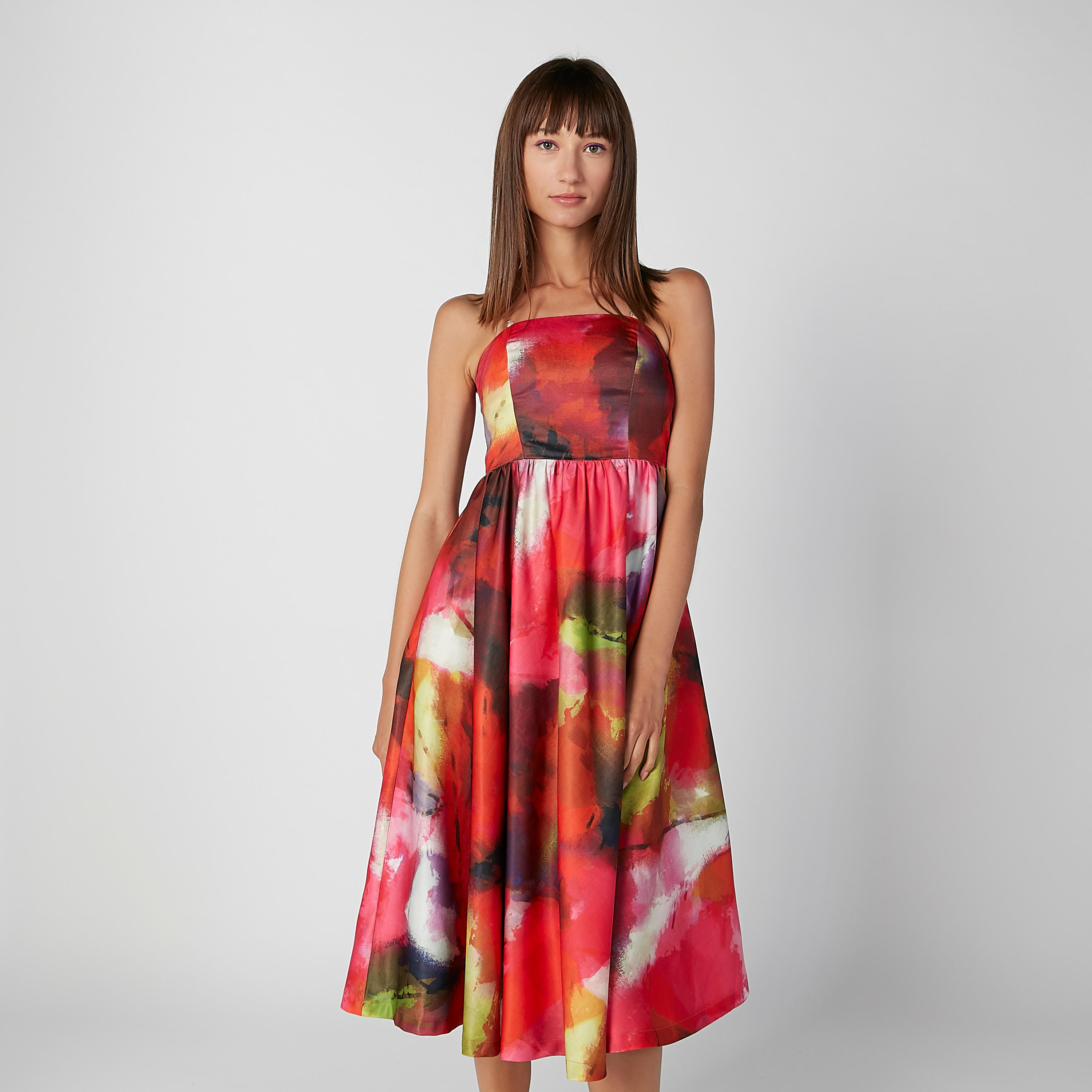Sustainable Floral Printed Midi Off-Shoulder Dress-women-clothing-dresses-image-3