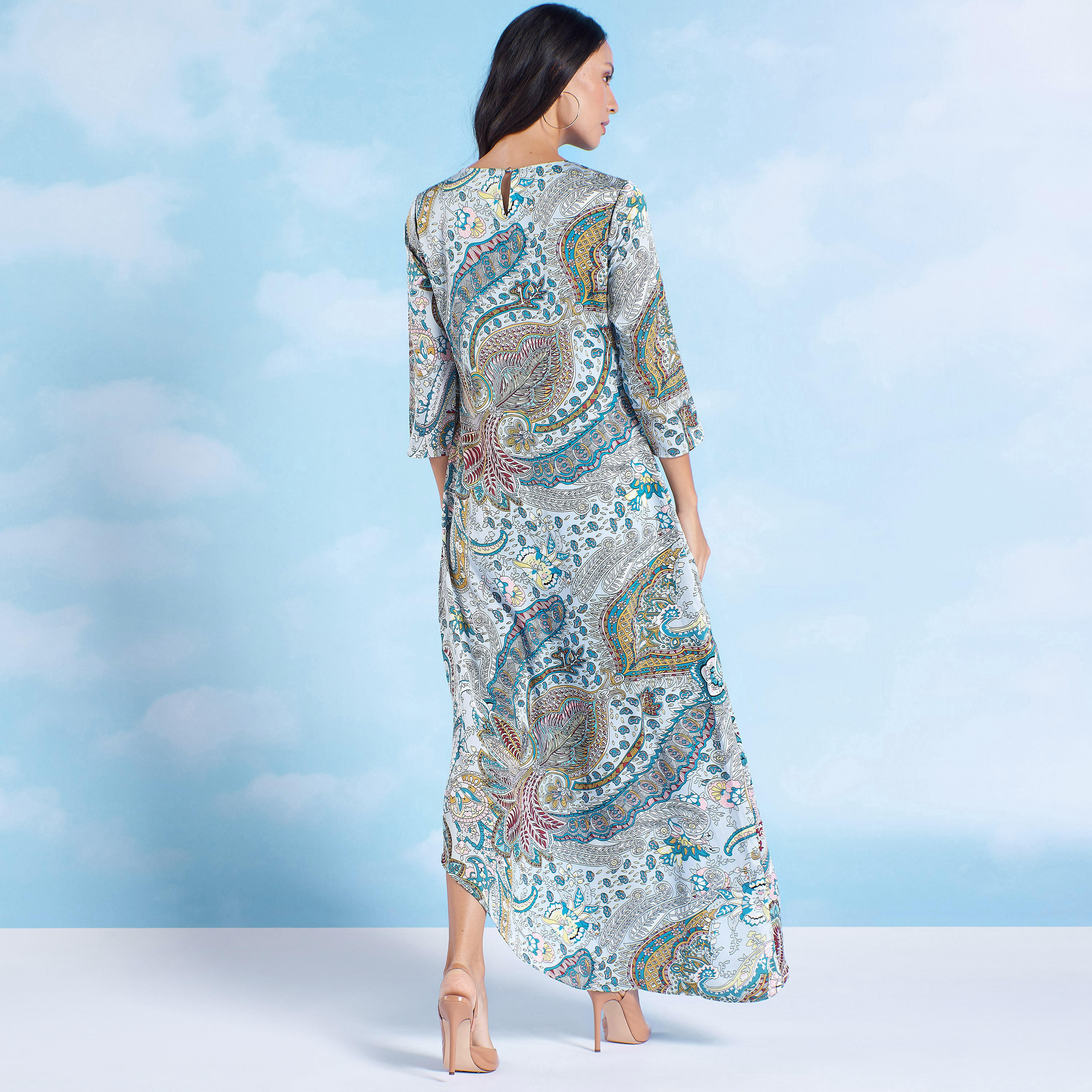 فستان طويل بحوّاف غير مستوية وطبعات بيزلي-women-clothing-dresses-image-5