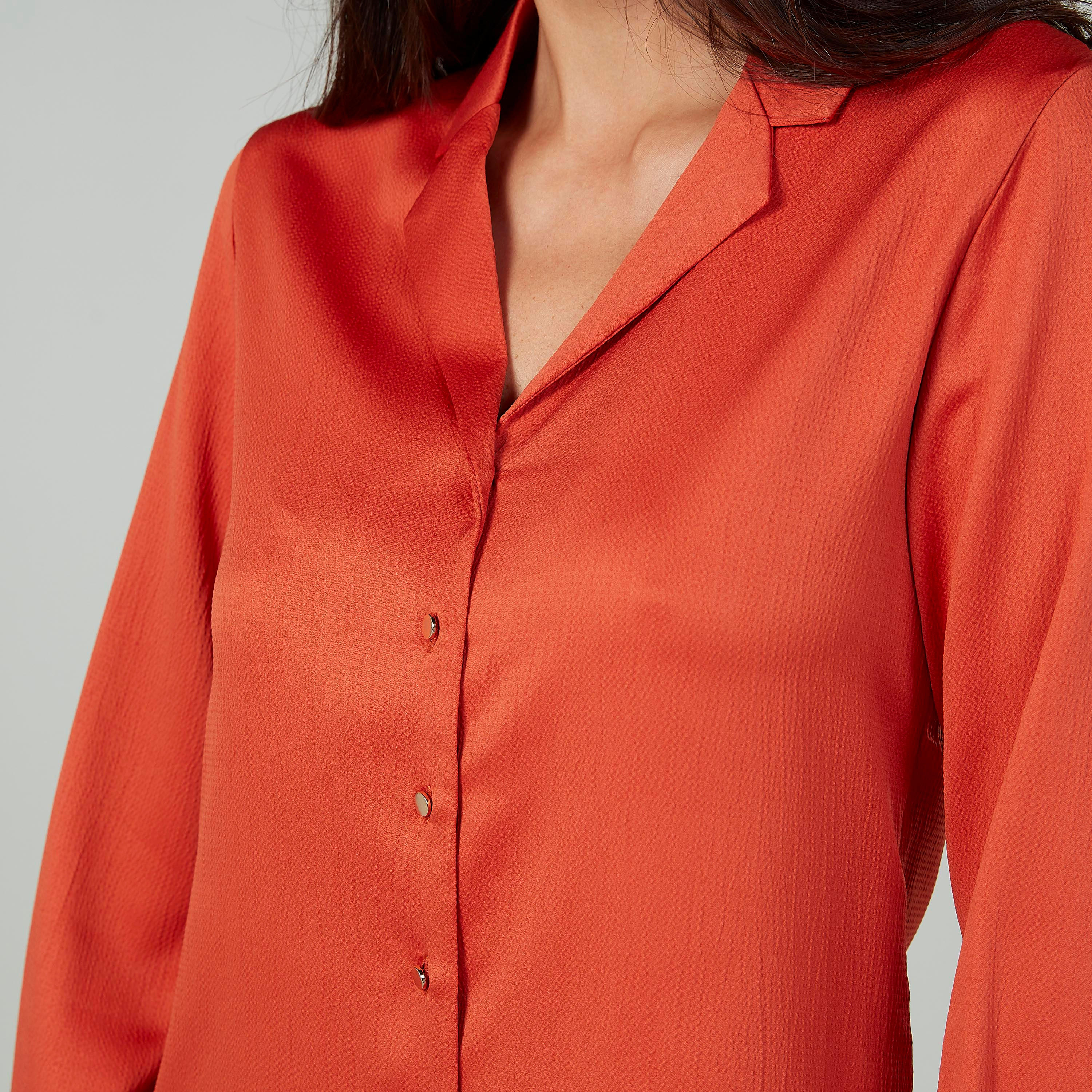 قميص سادة بياقة عاديّة وأكمام طويلة-women-clothing-shirtsandblouses-shirts-image-3