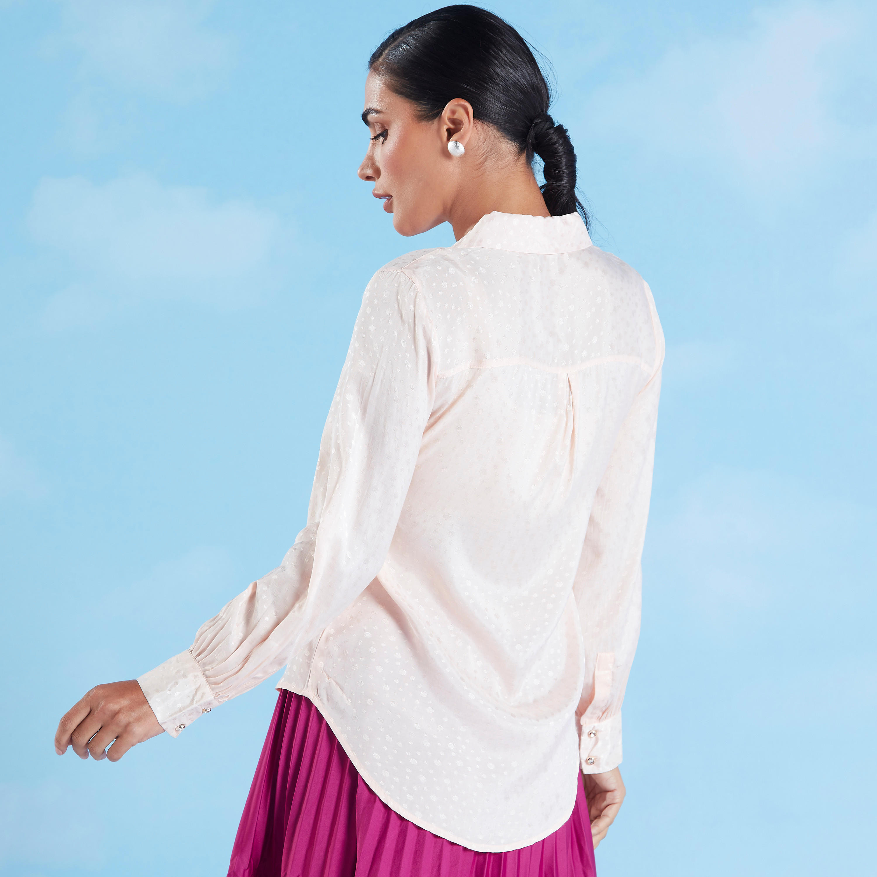Textured Shirt with Long Sleeves and Spread Collar-women-clothing-shirtsandblouses-blouses-image-10