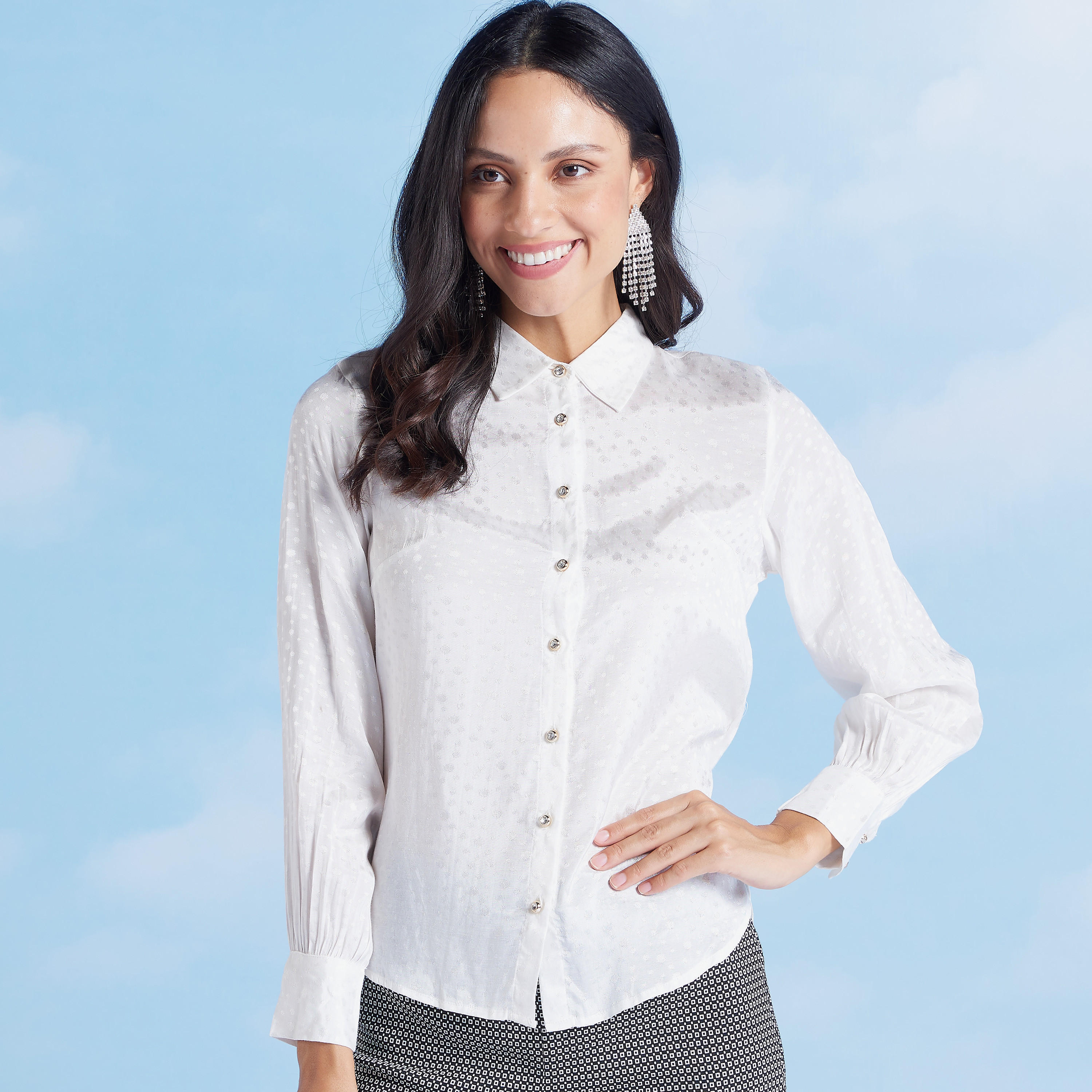 Textured Shirt with Long Sleeves and Spread Collar-women-clothing-shirtsandblouses-blouses-image-11