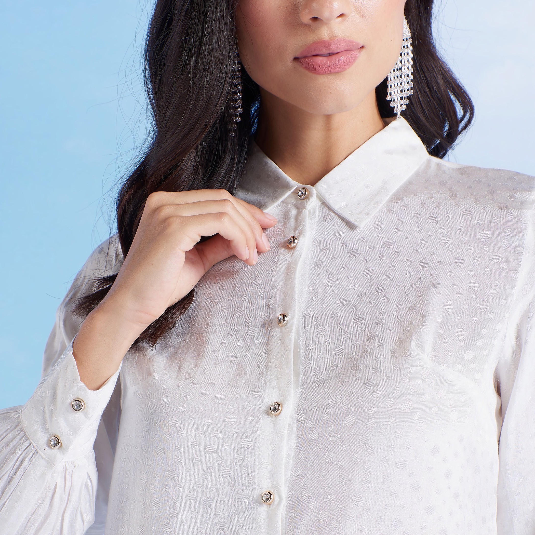 Textured Shirt with Long Sleeves and Spread Collar-women-clothing-shirtsandblouses-blouses-image-13