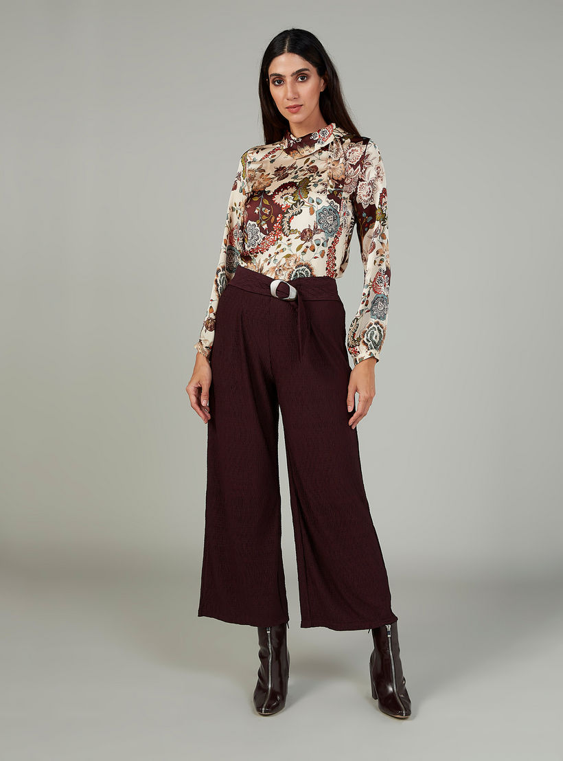 بلوزة مستدامة بياقة عالية وأكمام طويلة بطبعات -women-clothing-shirtsandblouses-blouses-image-3