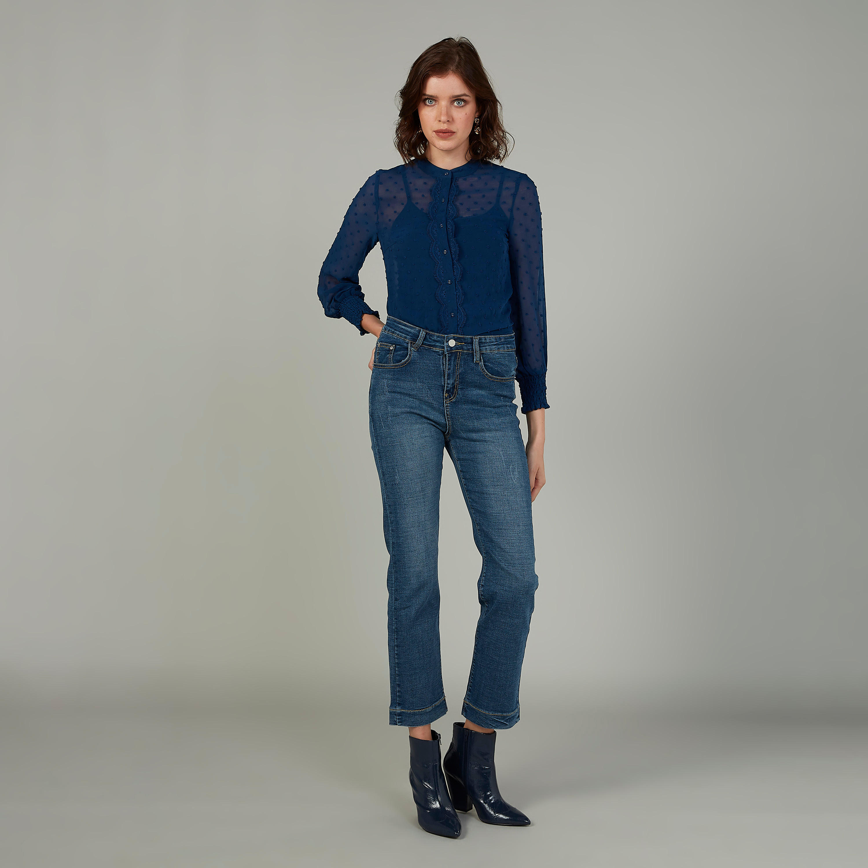 قميص دانتيل بياقة ماندارين وأكمام طويلة-women-clothing-shirtsandblouses-shirts-image-2