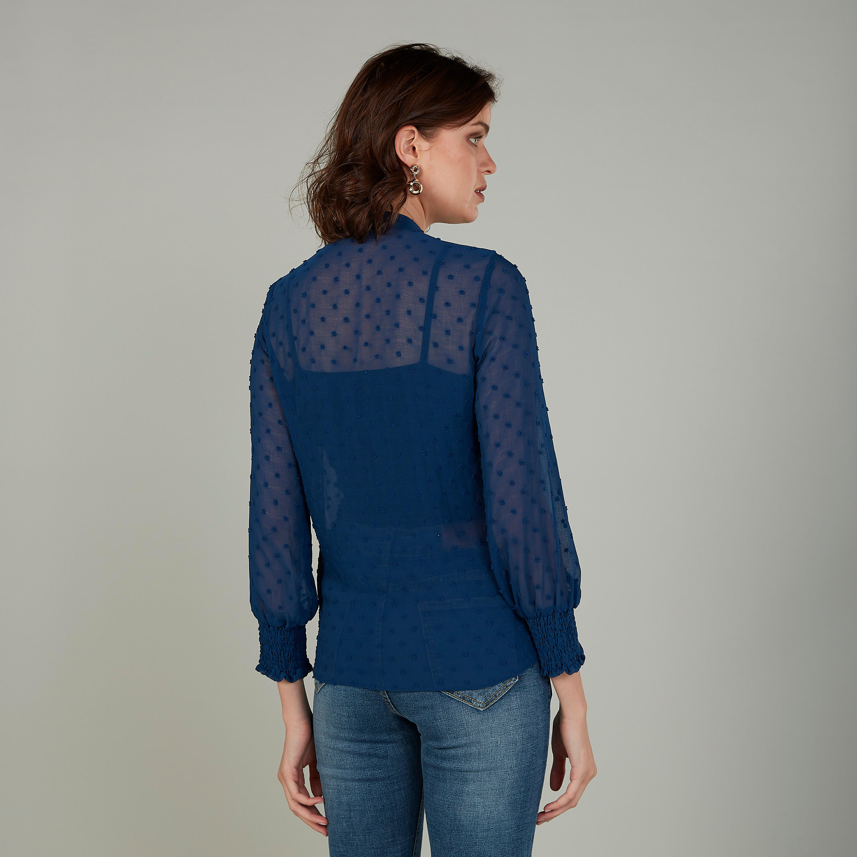 قميص دانتيل بياقة ماندارين وأكمام طويلة-women-clothing-shirtsandblouses-shirts-image-4
