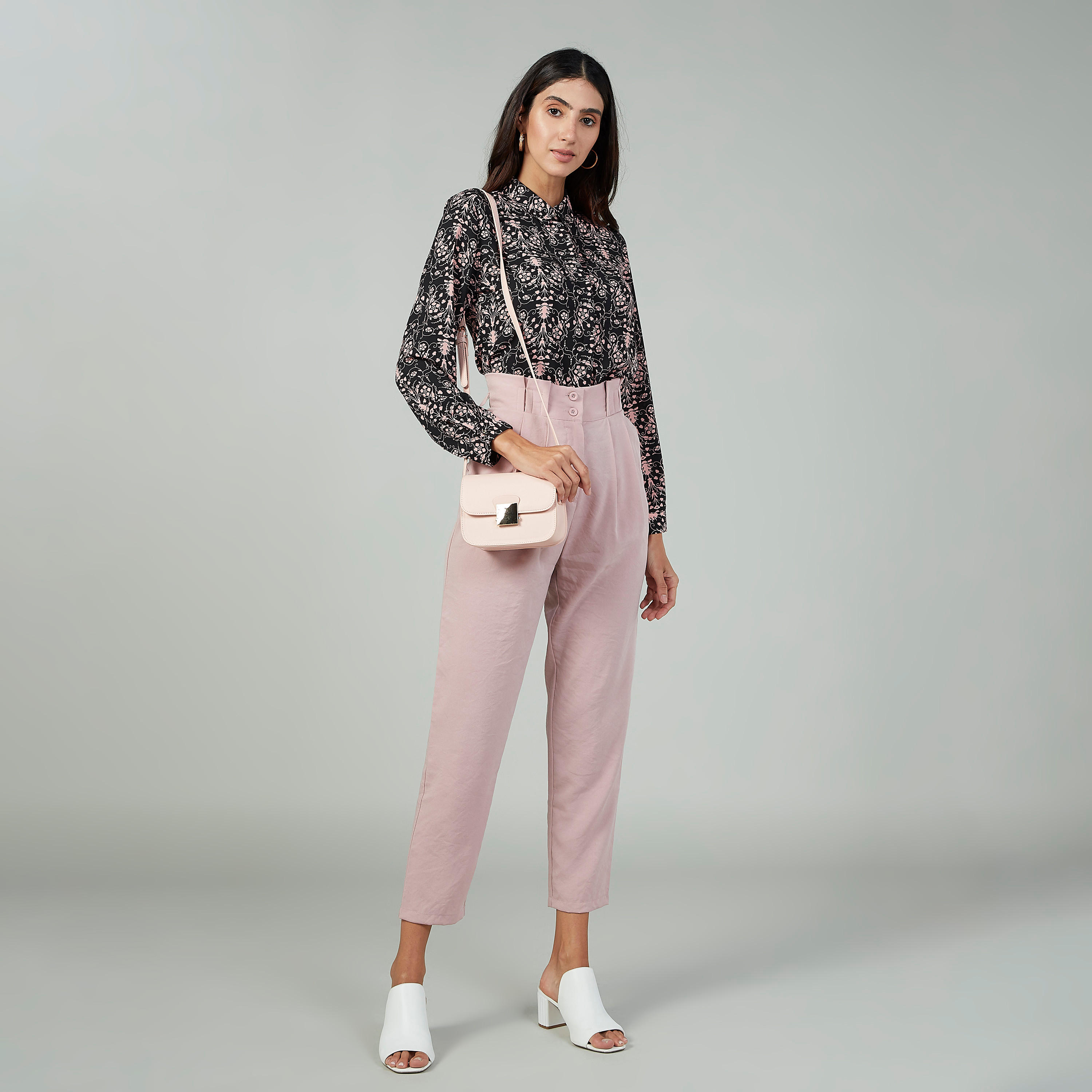 Printed Top with Long Sleeves and Spread Collar-women-clothing-shirtsandblouses-blouses-image-2