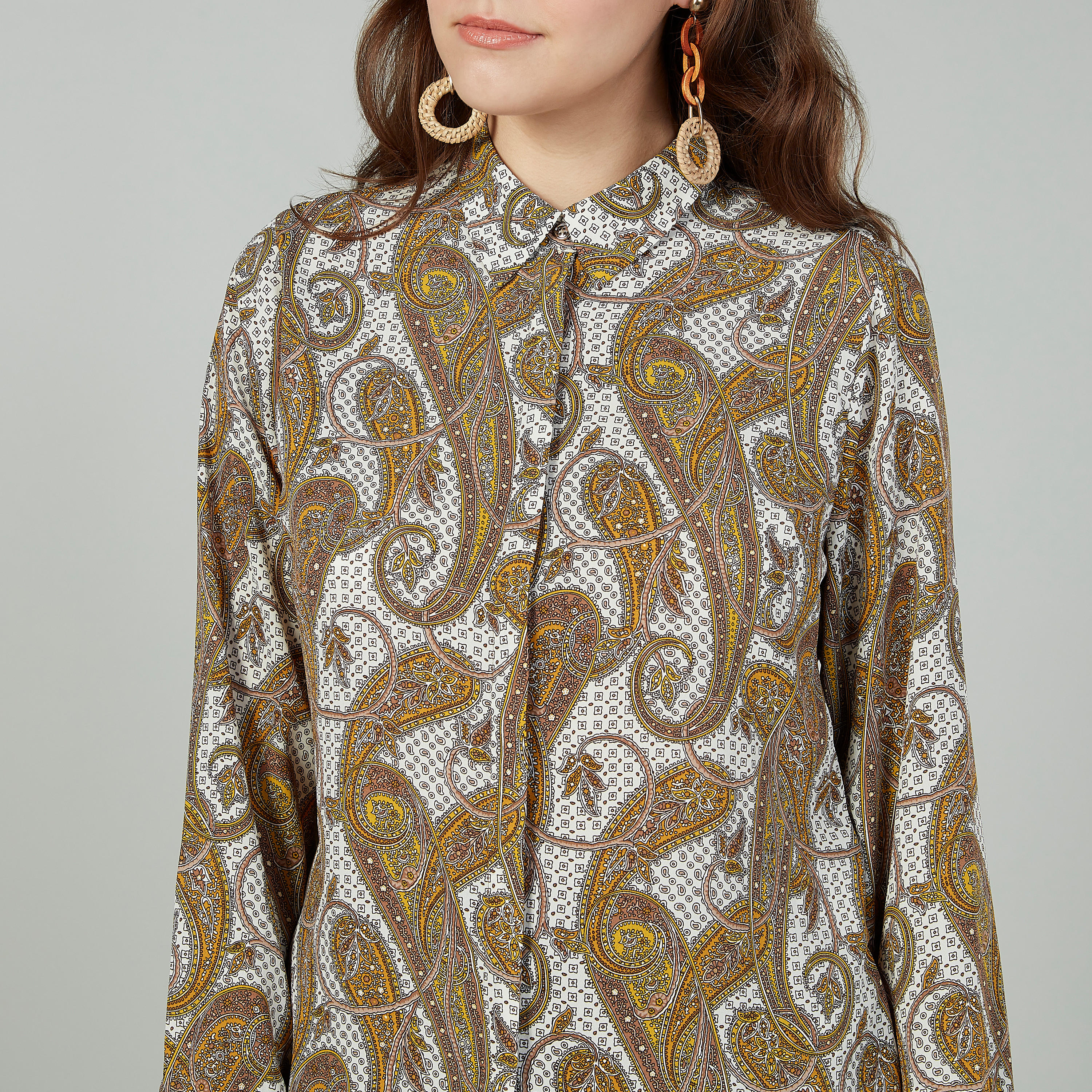 Paisley Print Collared Blouse with Long Sleeves-women-clothing-shirtsandblouses-blouses-image-3