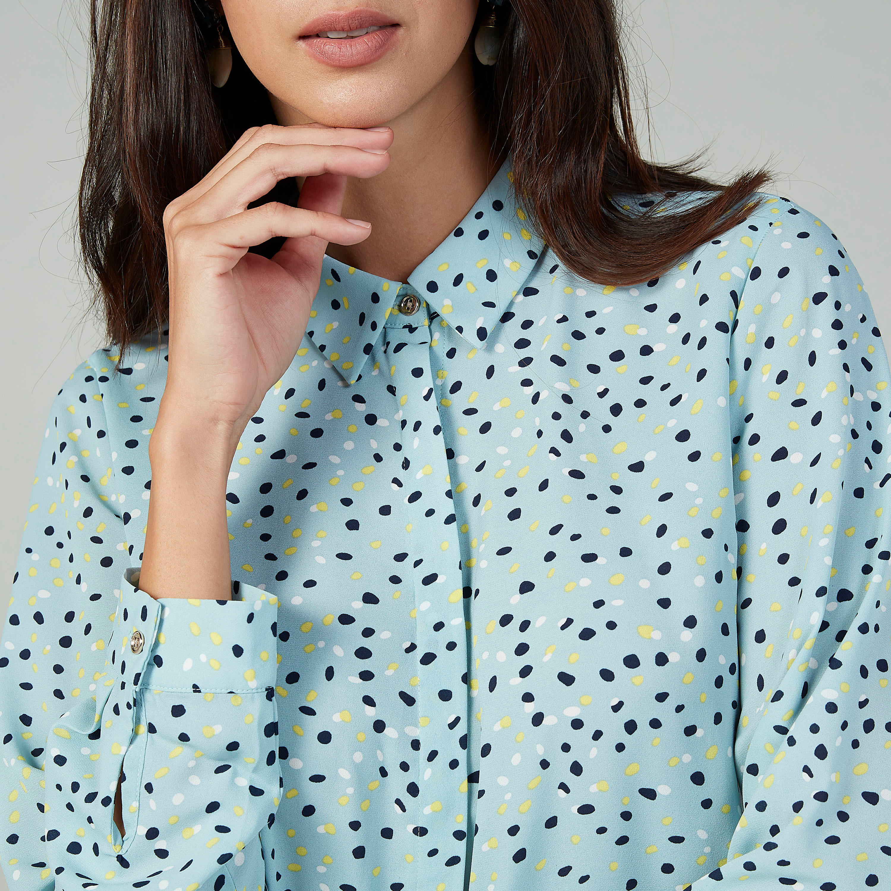 Printed Top with Long Sleeves and Spread Collar-women-clothing-shirtsandblouses-blouses-image-3