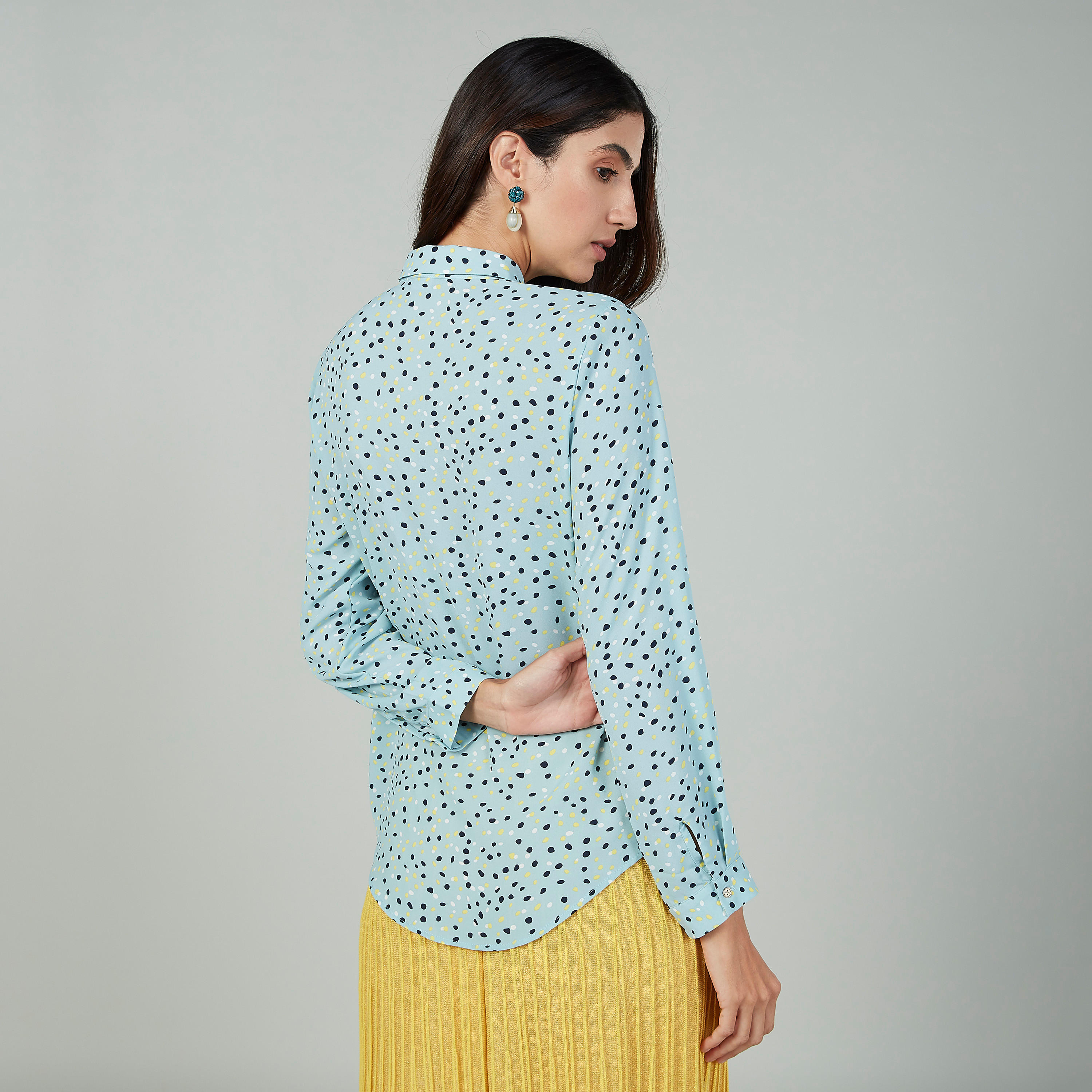 Printed Top with Long Sleeves and Spread Collar-women-clothing-shirtsandblouses-blouses-image-4
