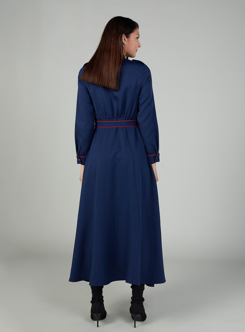 فستان قميص طويل سادة بأكمام طويلة وجيوب-women-clothing-dresses-image-4