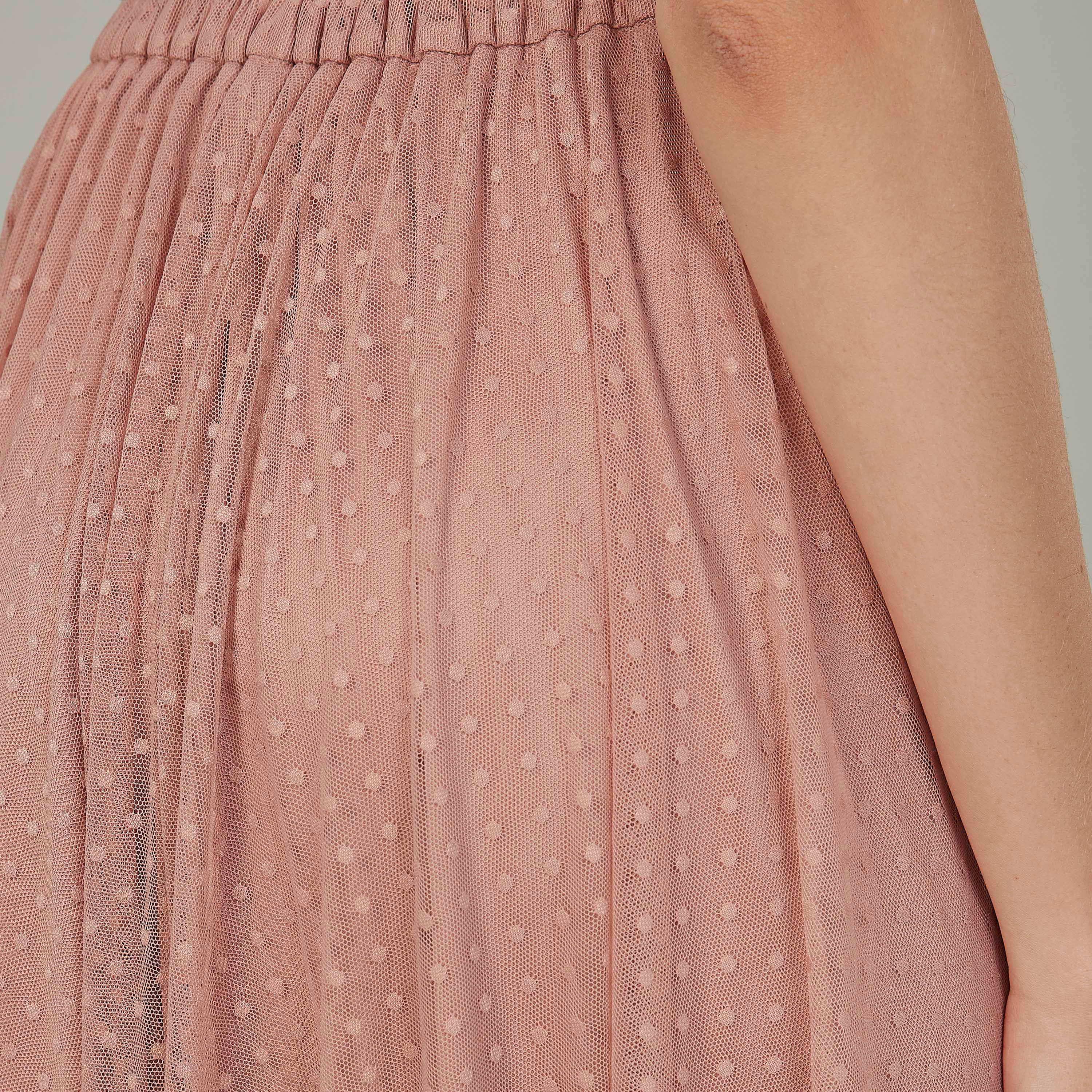 تنورة إيه لاين بارزة الملمس متوسطة الطول بخصر مطّاطي-women-clothing-bottoms-skirts-image-3