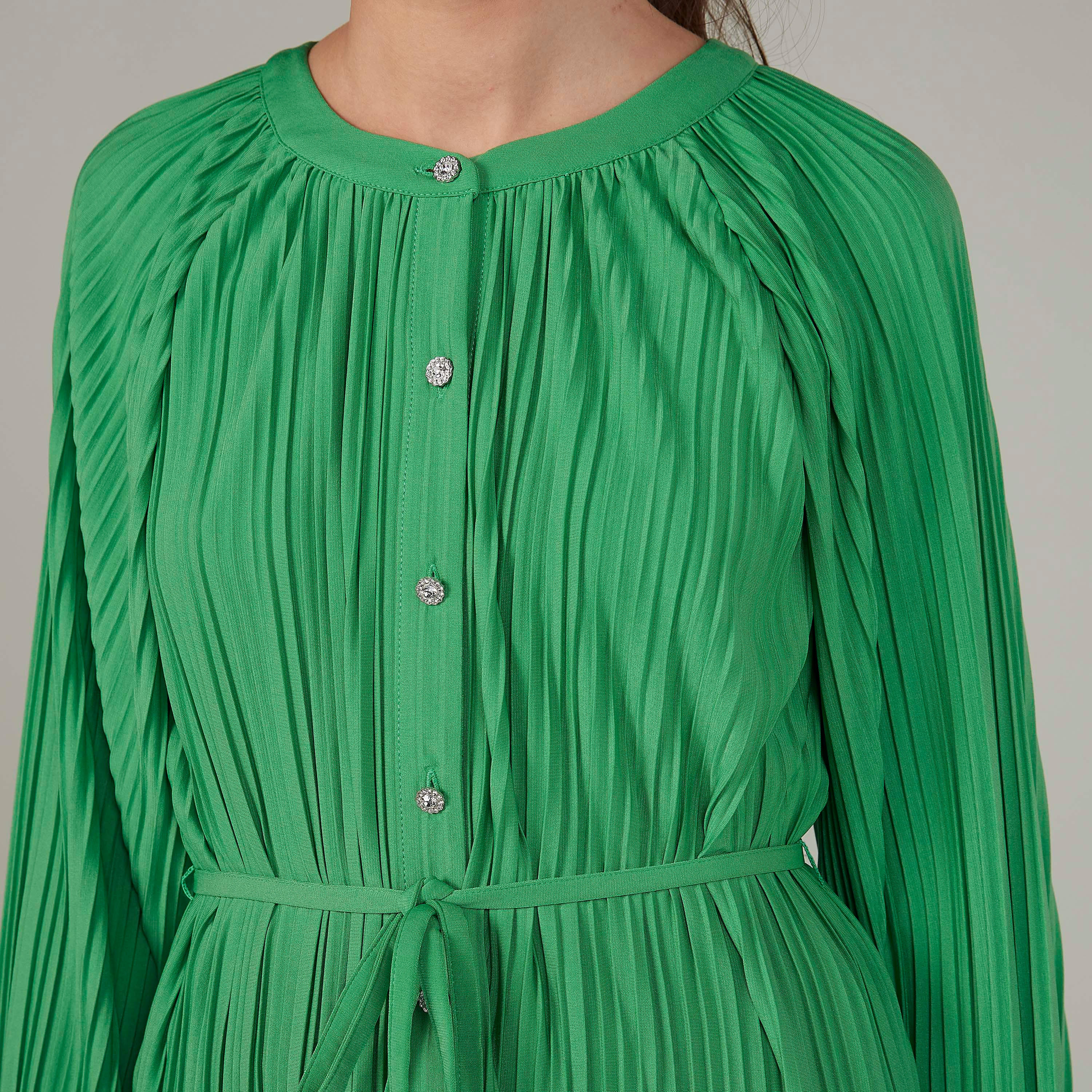 قميص تونيك سادة بياقة ماندارين وأكمام طويلة-women-clothing-shirtsandblouses-blouses-image-2