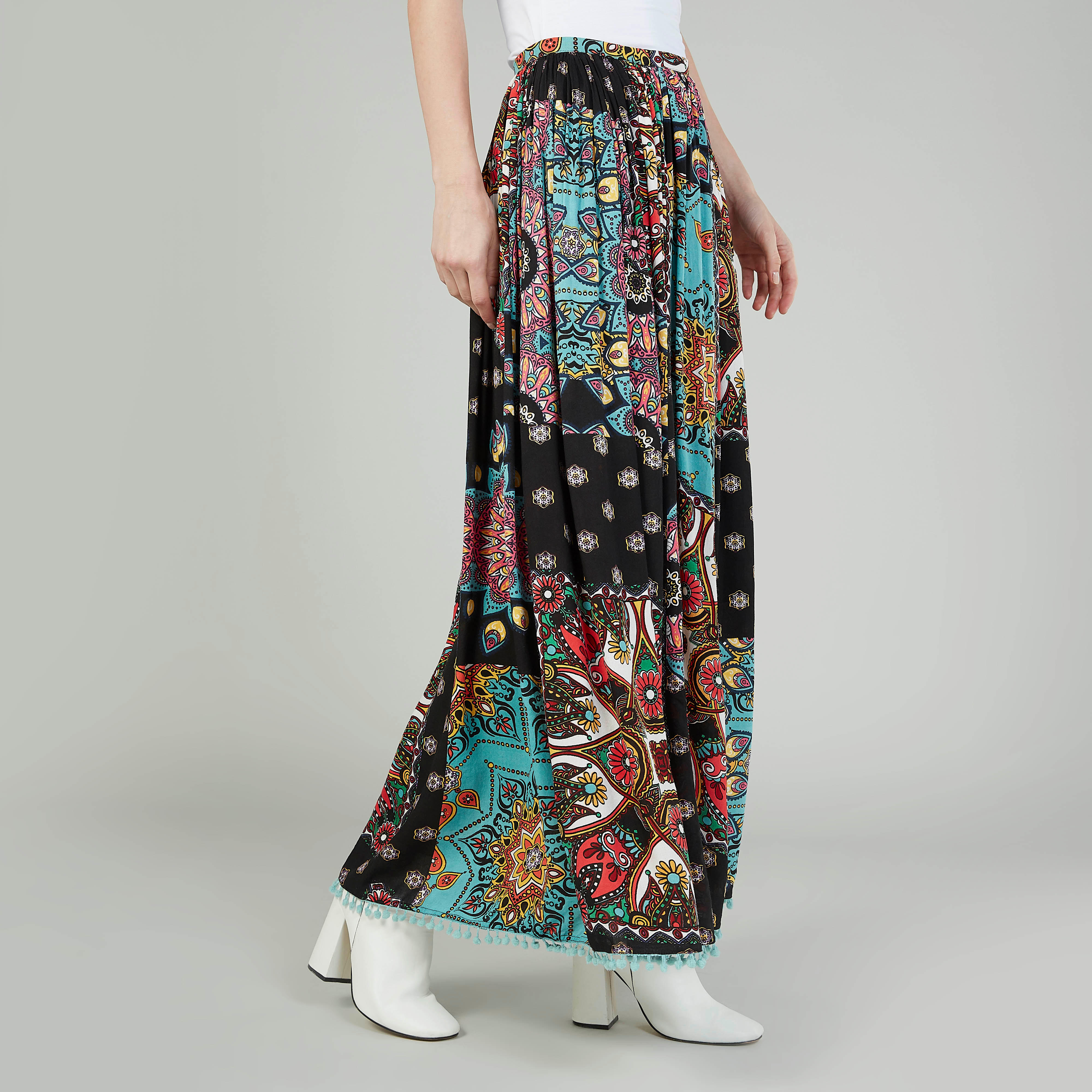 Printed Maxi A-line Skirt with Elasticised Waistband-women-clothing-bottoms-skirts-image-5