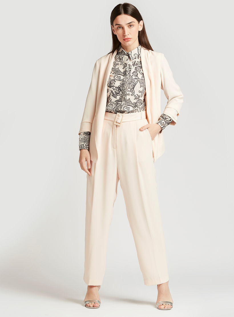 Slim Fit Solid Blazer with 3/4 Sleeves-women-clothing-coatsandjackets-blazers-image-2