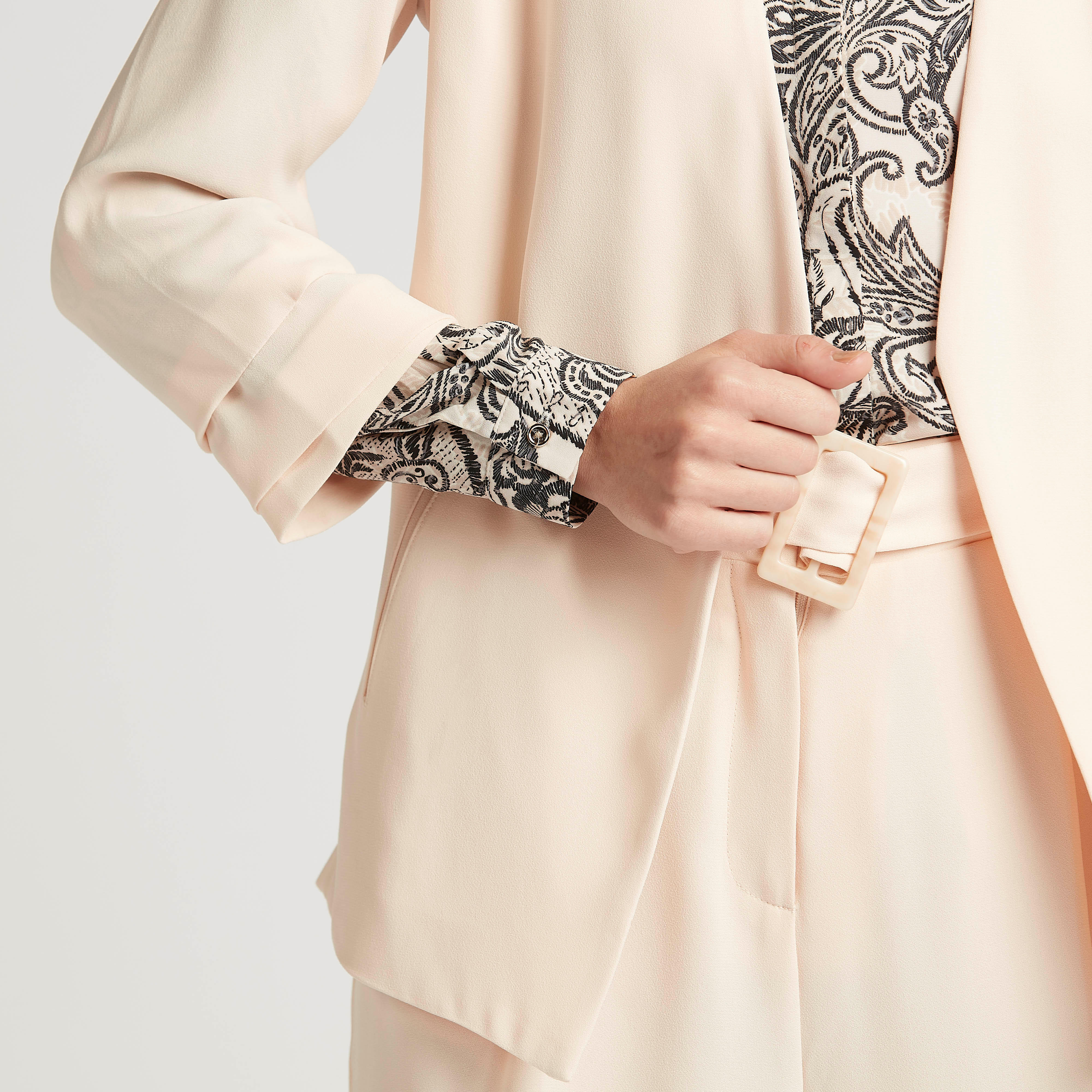 Slim Fit Solid Blazer with 3/4 Sleeves-women-clothing-coatsandjackets-blazers-image-3